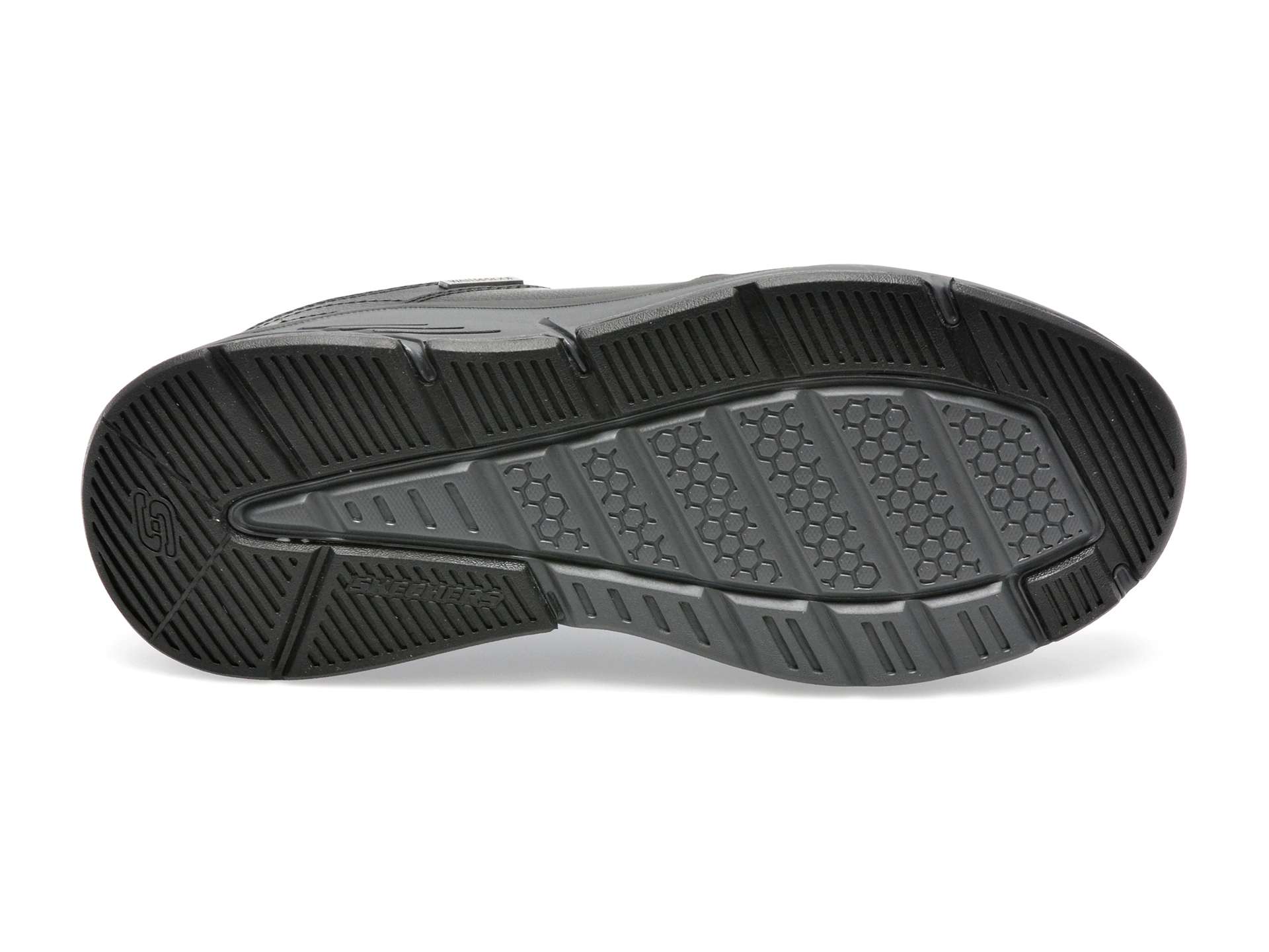 Pantofi SKECHERS negri, BENAGO, din piele naturala