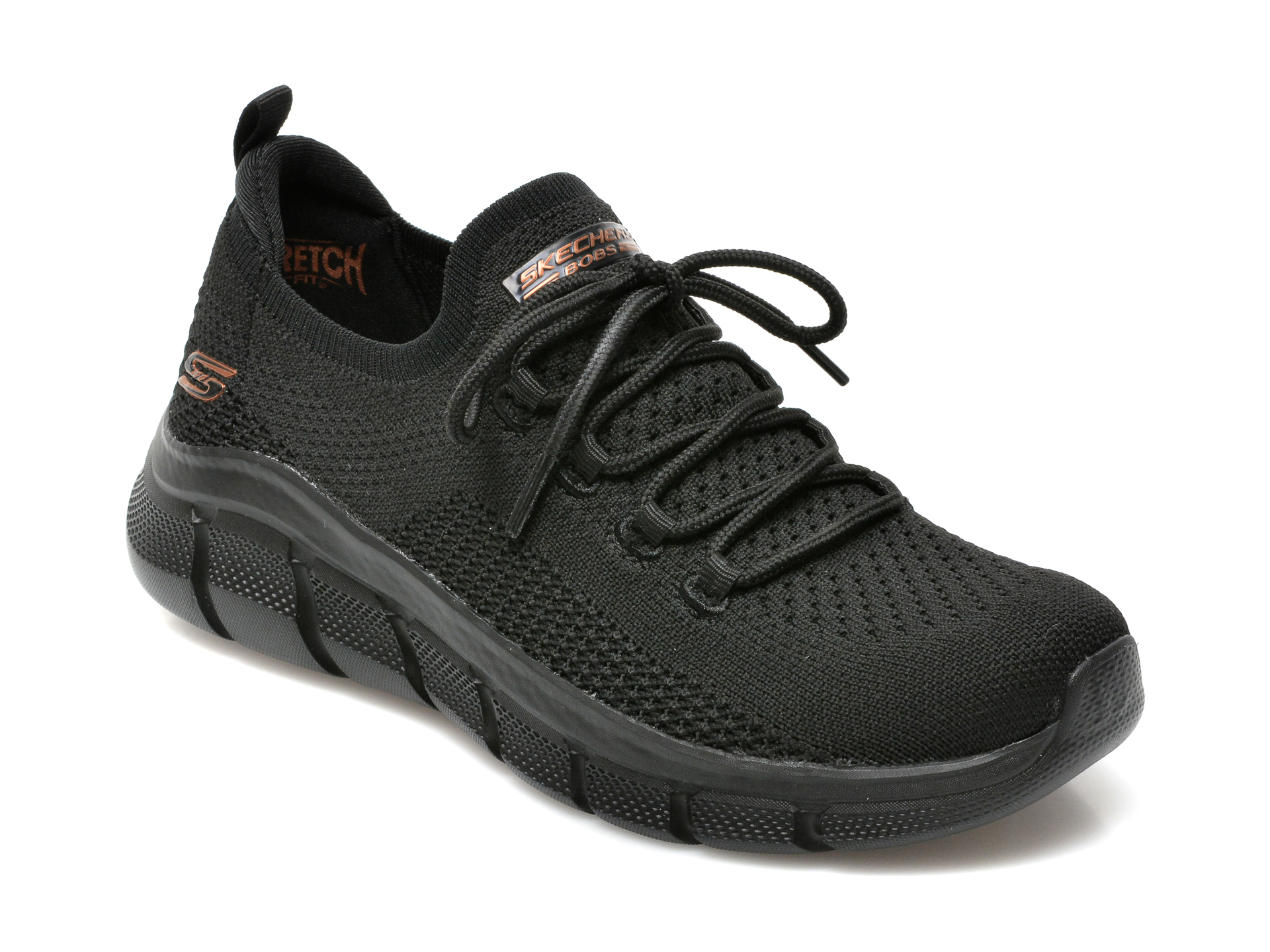 Pantofi SKECHERS negri, BOBS B FLEX, din material textil otter.ro imagine super redus 2022