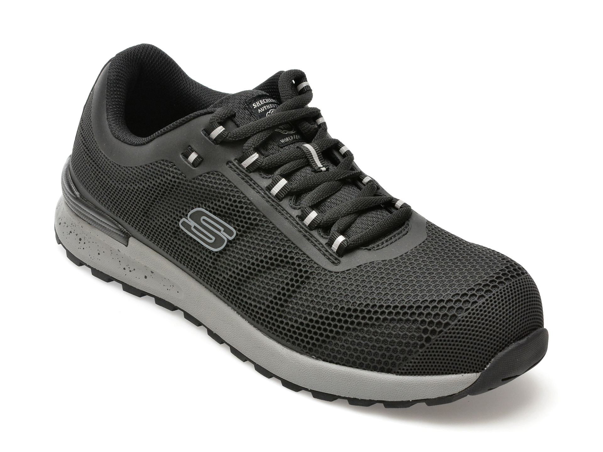 Pantofi SKECHERS negri, BULKLIN-BRAGOO, din material textil si pvc /barbati/pantofi