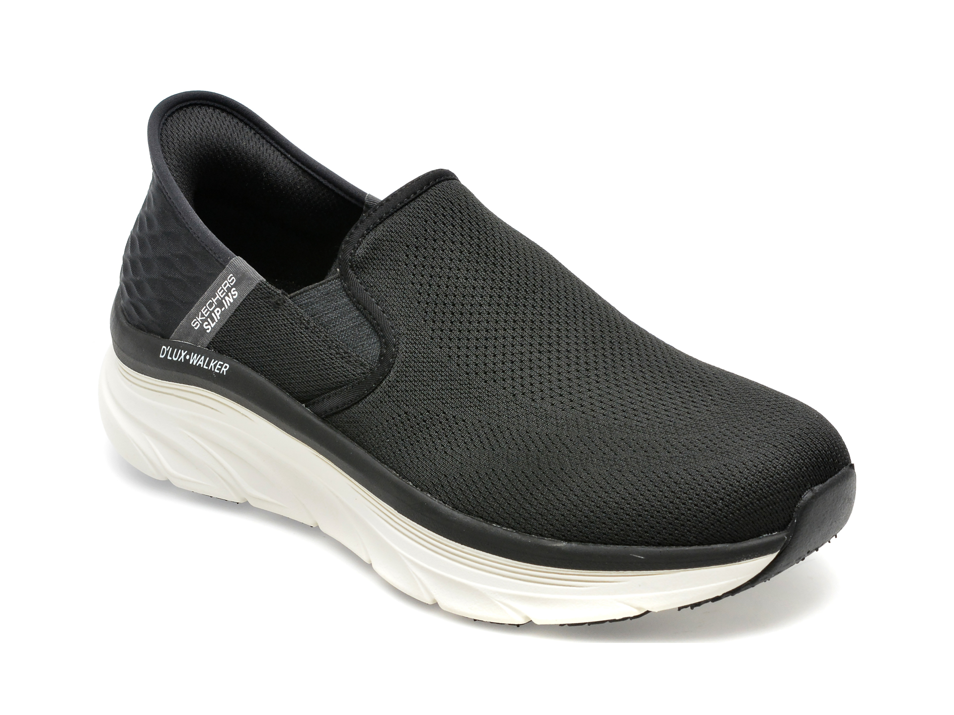 Pantofi SKECHERS negri, D LUX WALKER, din material textil BARBATI 2023-06-09