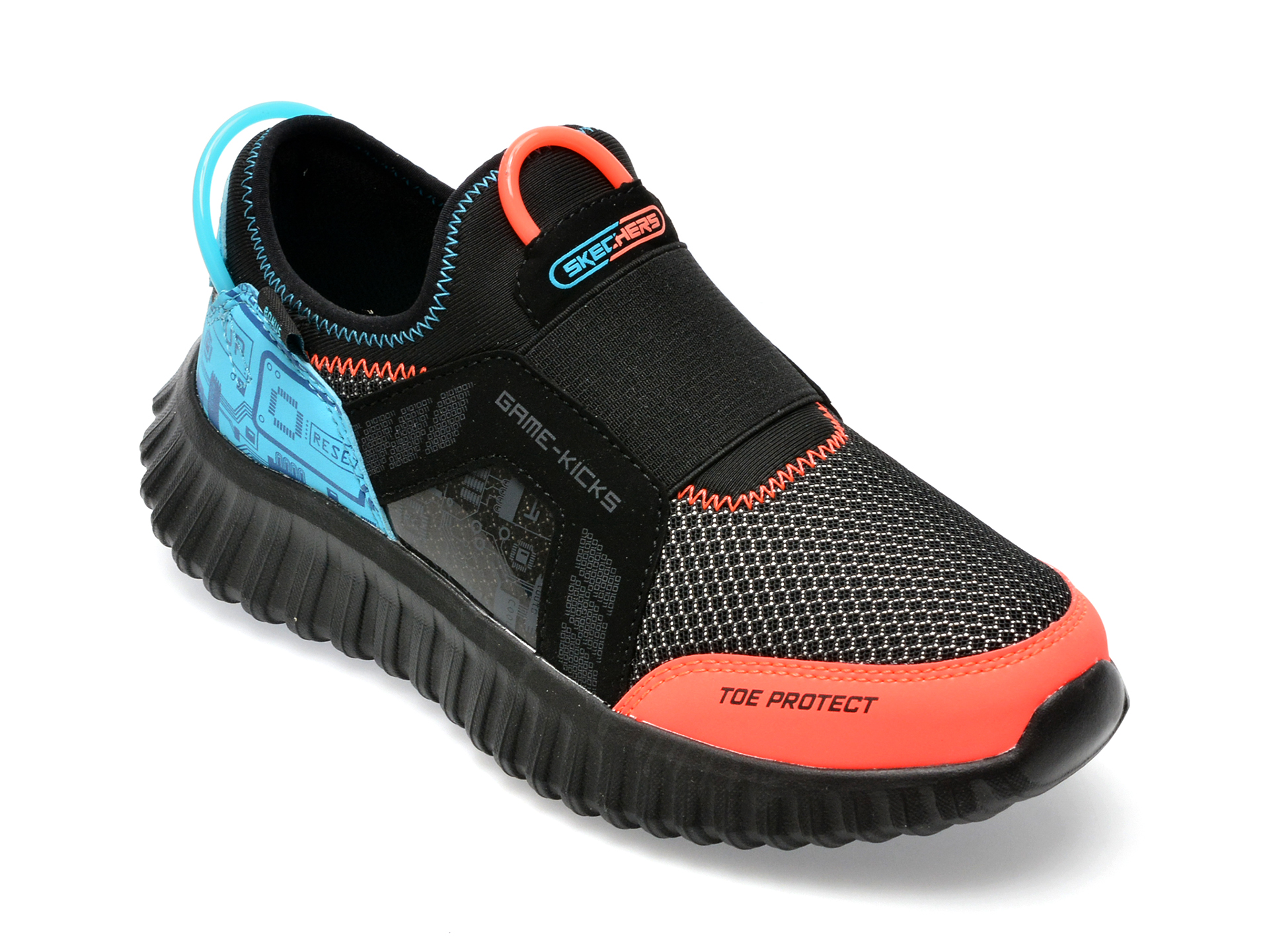 Pantofi SKECHERS negri, DEPTH CHARGE 2.0, din material textil imagine reduceri black friday 2021 otter.ro