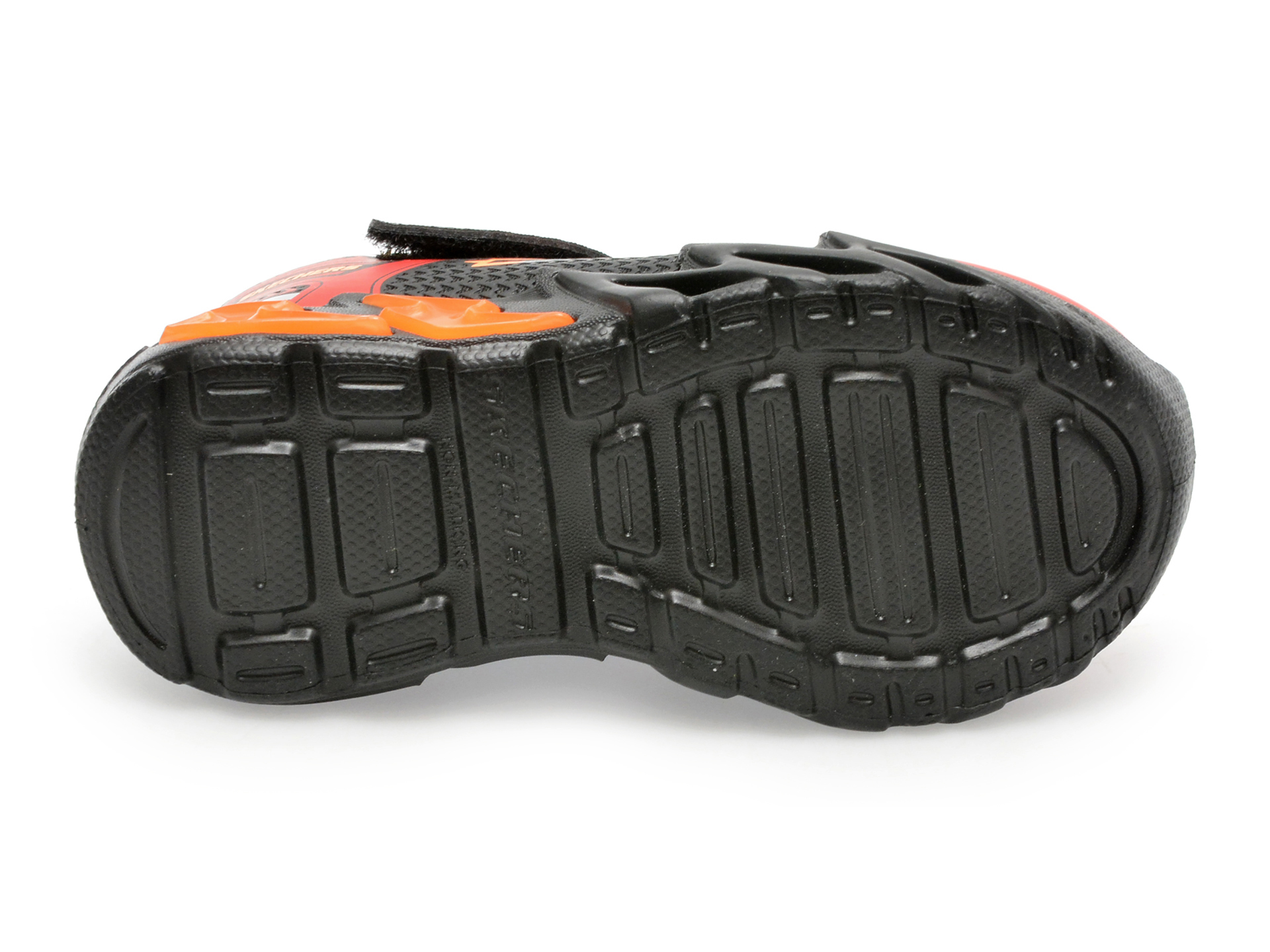 Pantofi SKECHERS negri, FLEX-GLOW BOLT, din piele ecologica