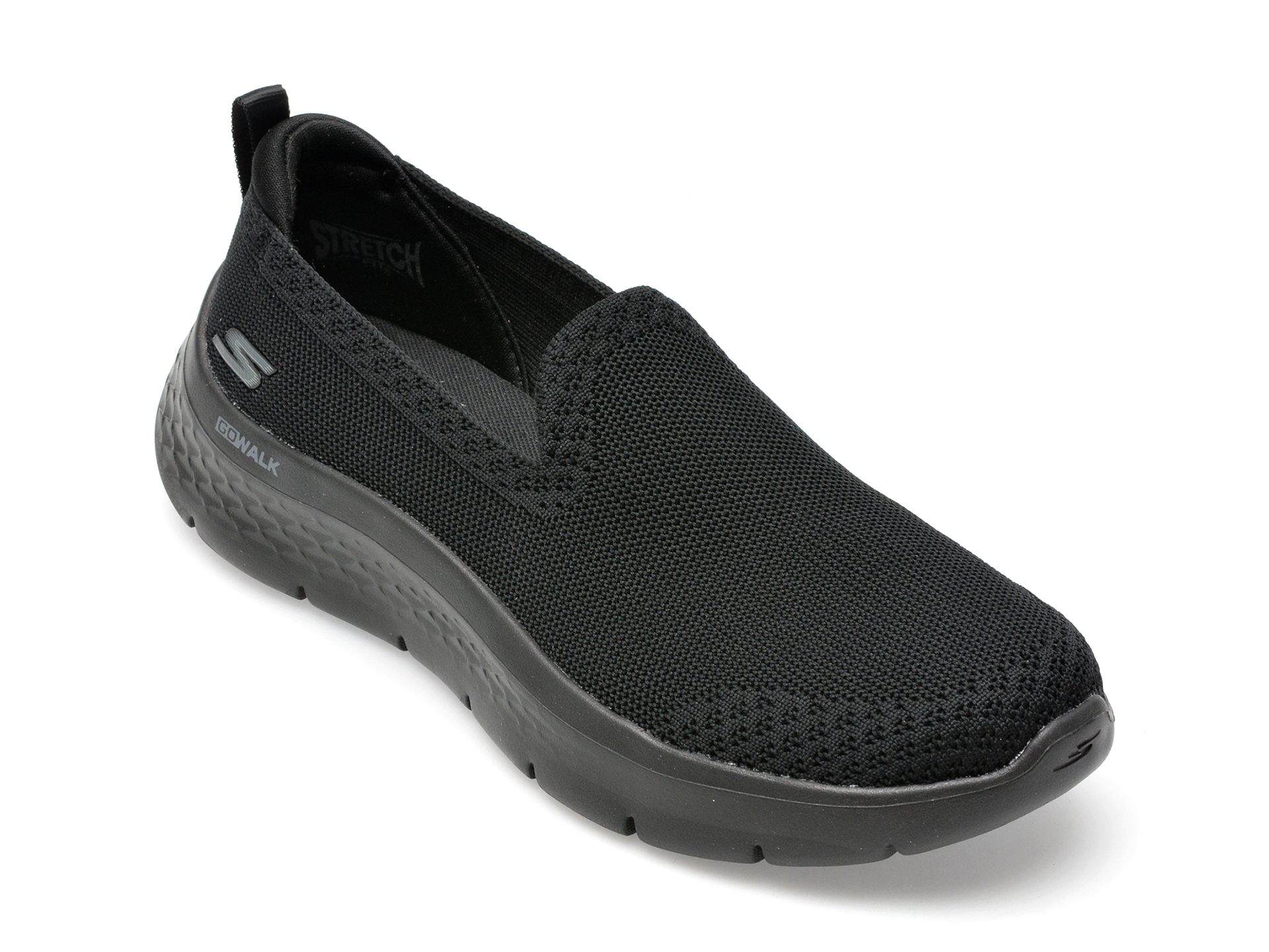 Pantofi SKECHERS negri, GO WALK FLEX, din material textil