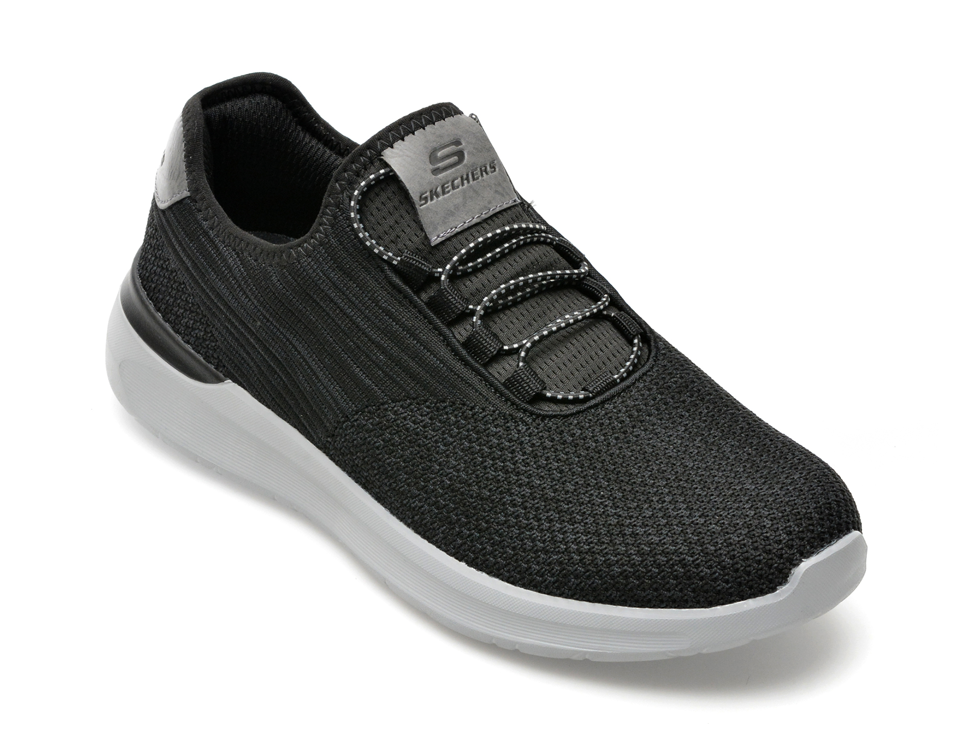 Pantofi SKECHERS negri, LATTIMORE, din material textil /barbati/pantofi imagine super redus 2022