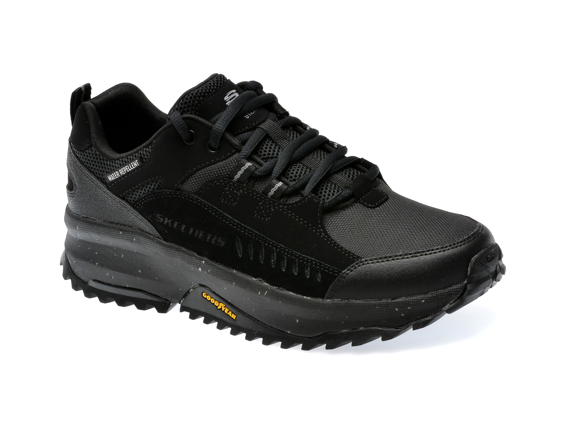 Pantofi SKECHERS negri, SKECHERS BIONIC TRAIL, din material textil