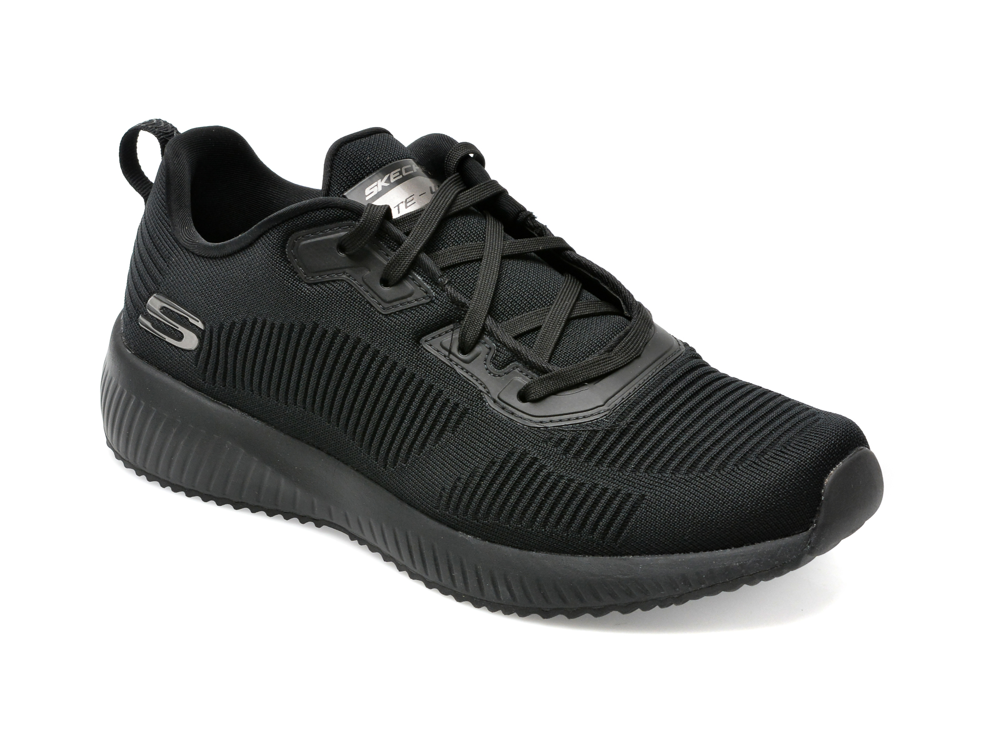 Pantofi SKECHERS negri, SKECHERS SQUAD, din material textil /barbati/pantofi imagine super redus 2022
