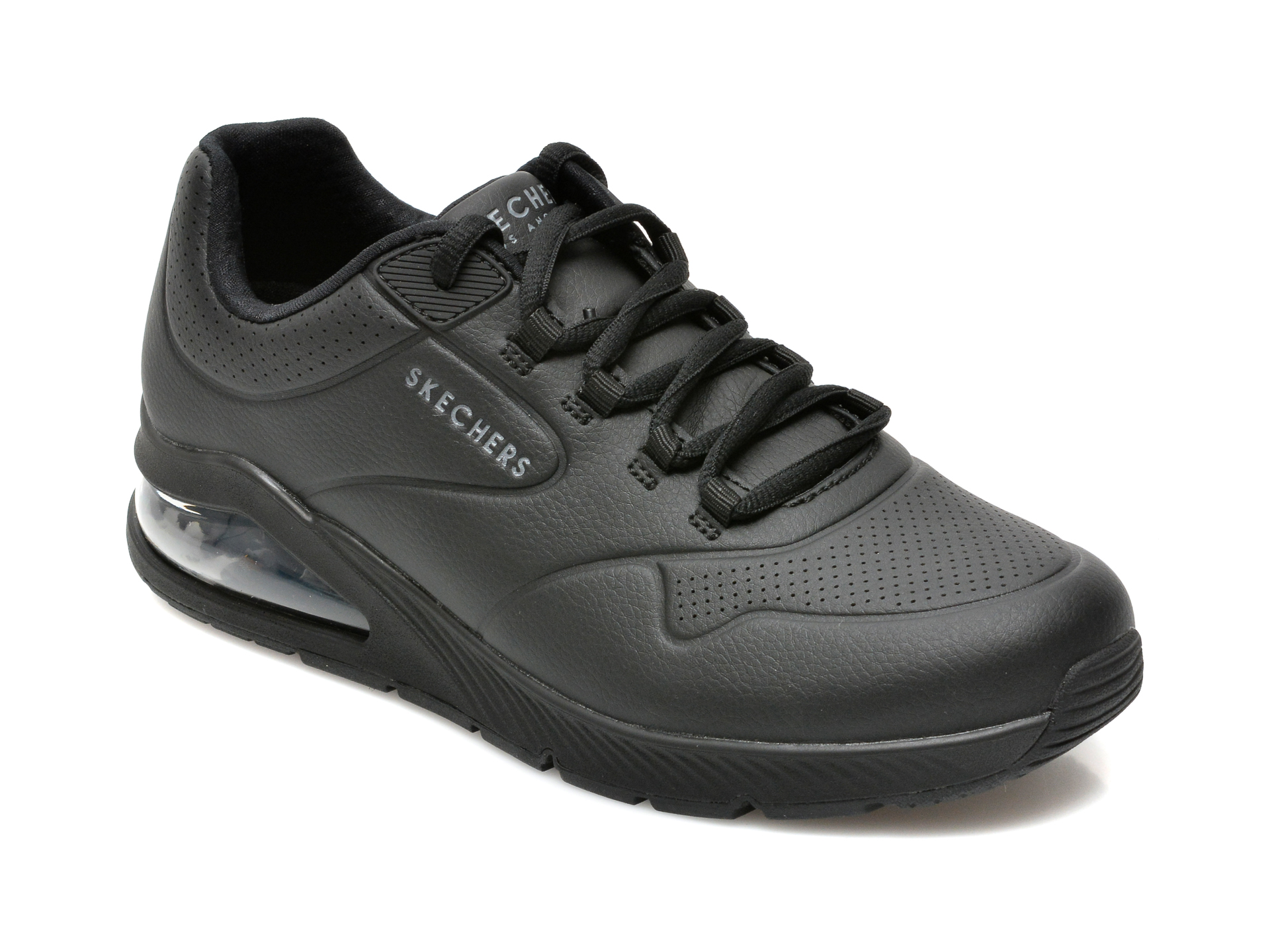 Pantofi SKECHERS negri, UNO 2, din piele ecologica otter imagine noua