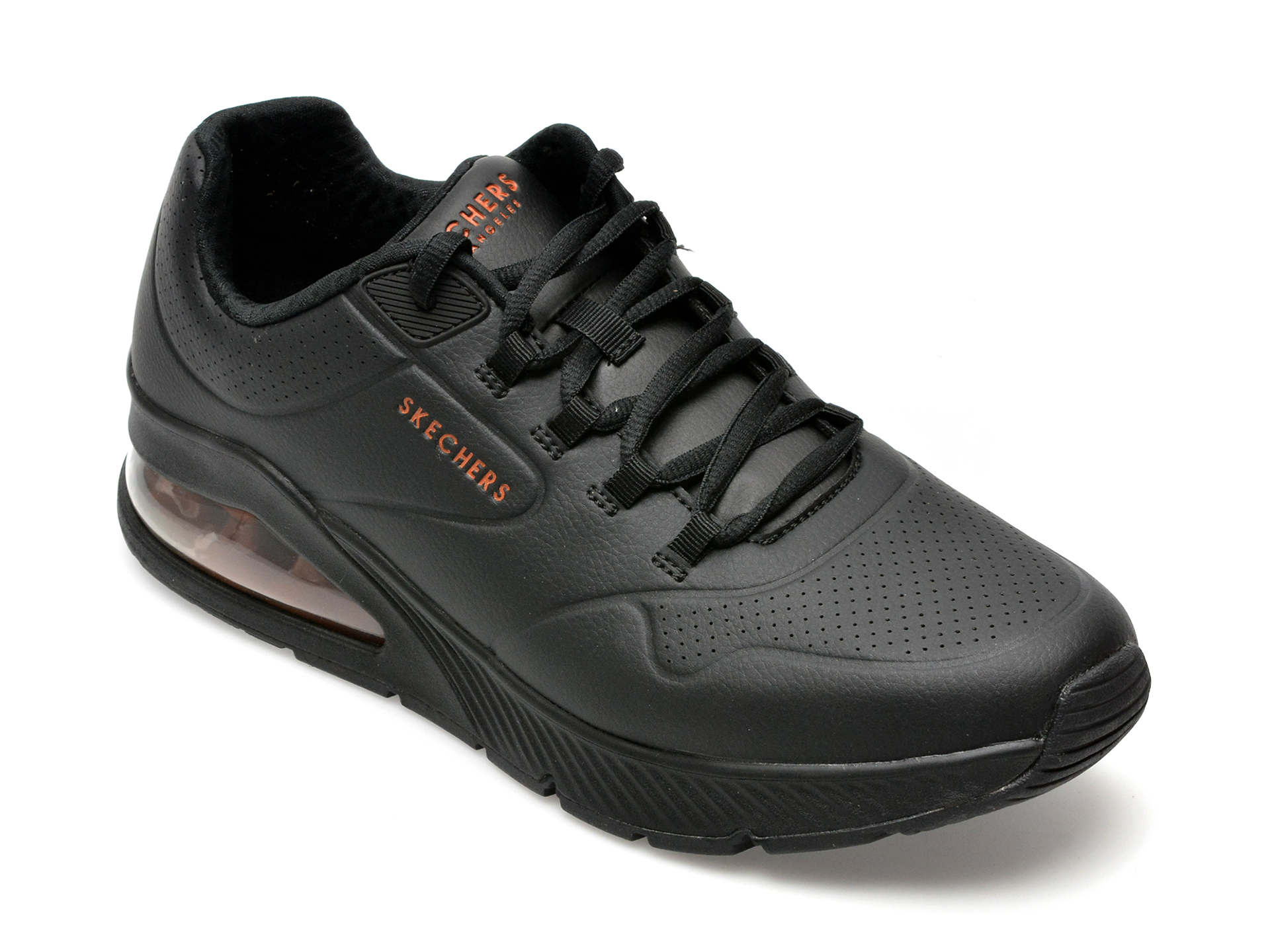 Pantofi SKECHERS negri, UNO 2, din piele ecologica /barbati/pantofi imagine super redus 2022