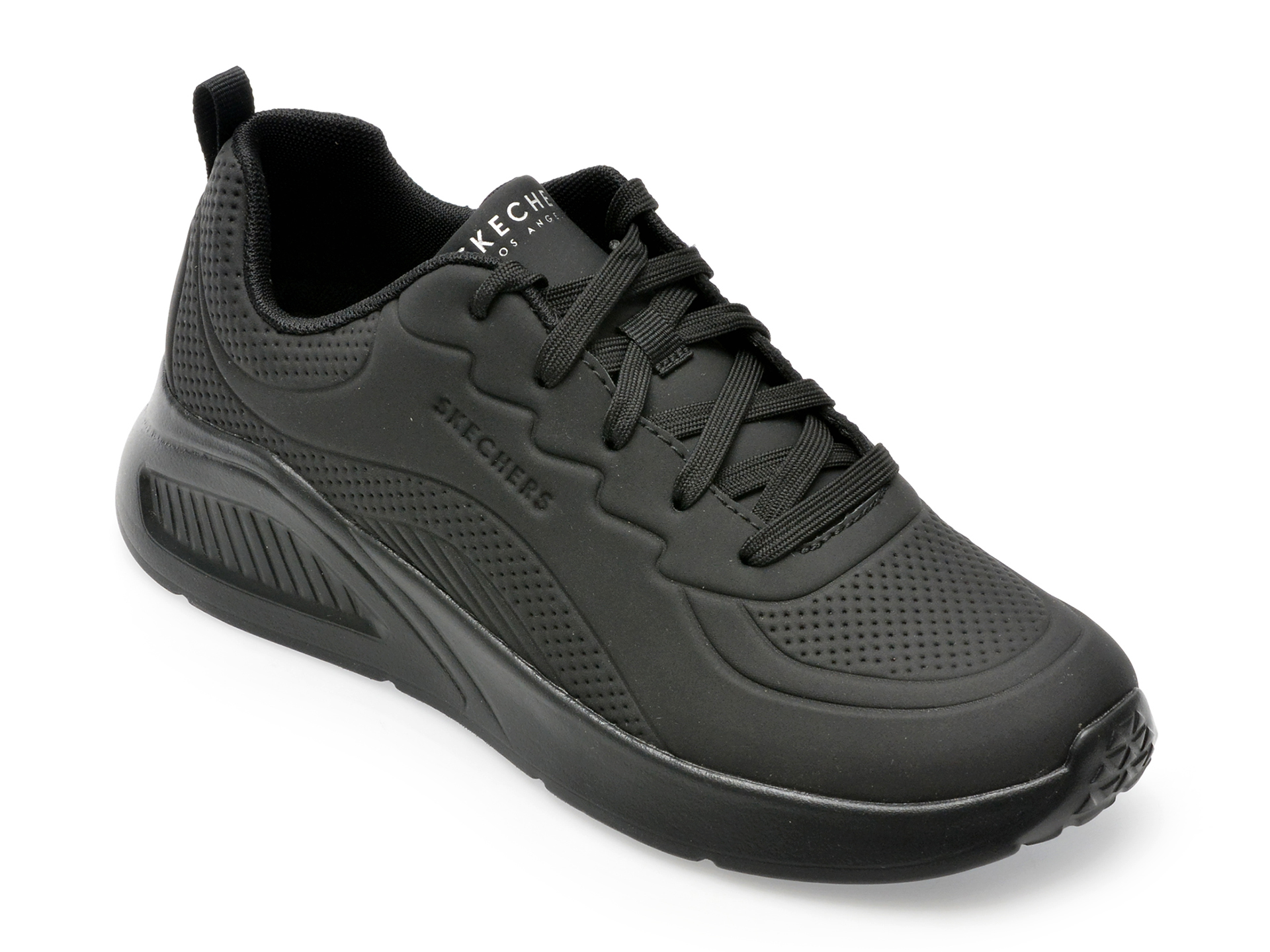 Pantofi SKECHERS negri, UNO LITE, din piele ecologica otter.ro imagine noua 2022
