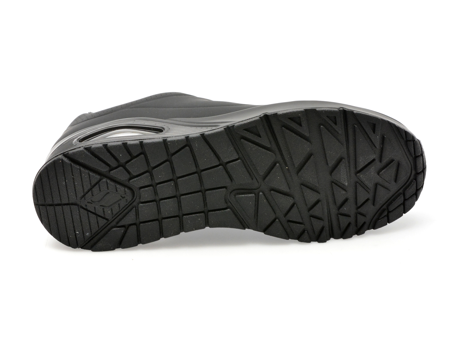 Pantofi SKECHERS negri, UNO-STAND ON AIR, din piele ecologica