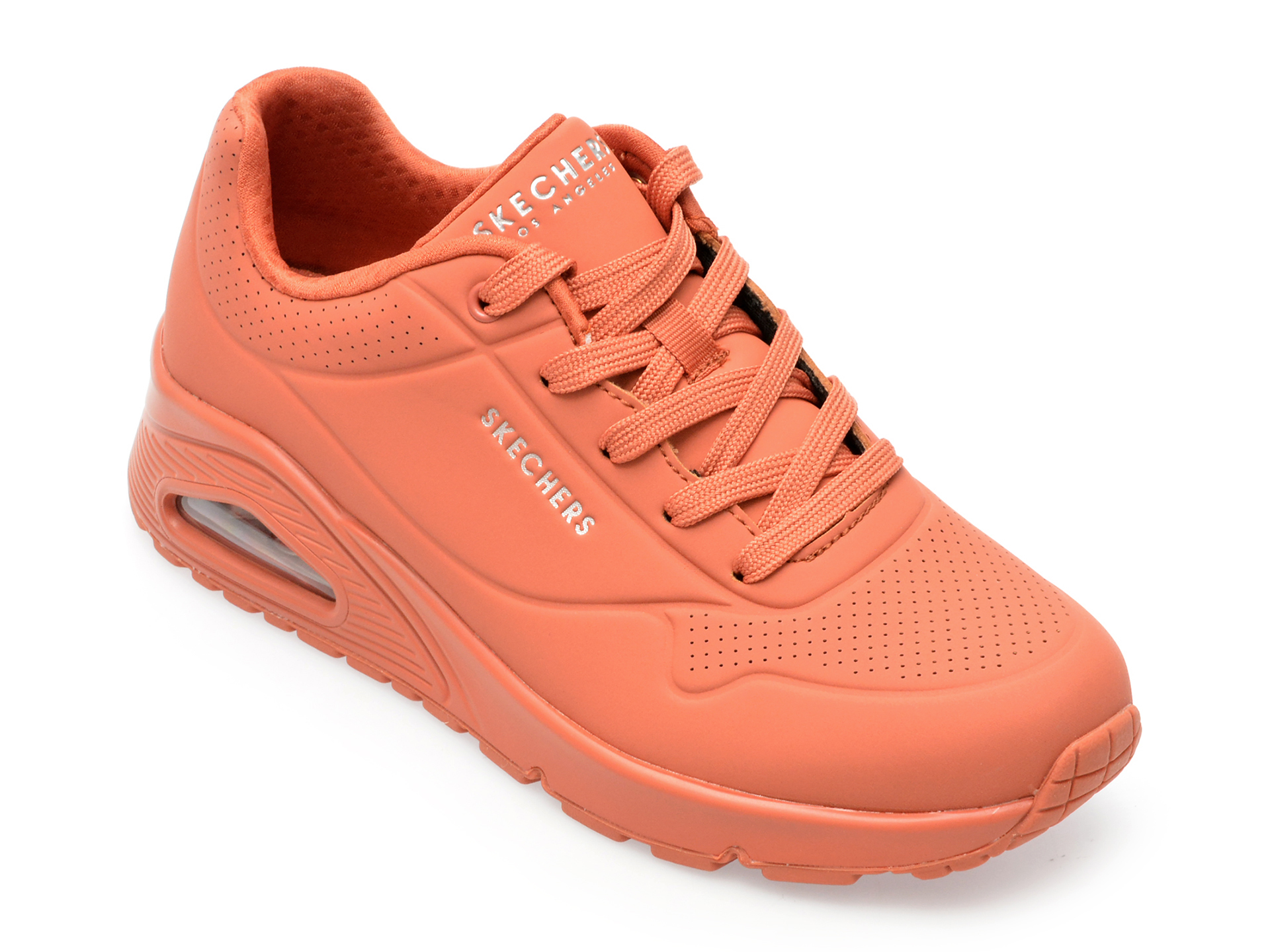 Pantofi SKECHERS portocalii, 73690, din piele ecologica /femei/pantofi