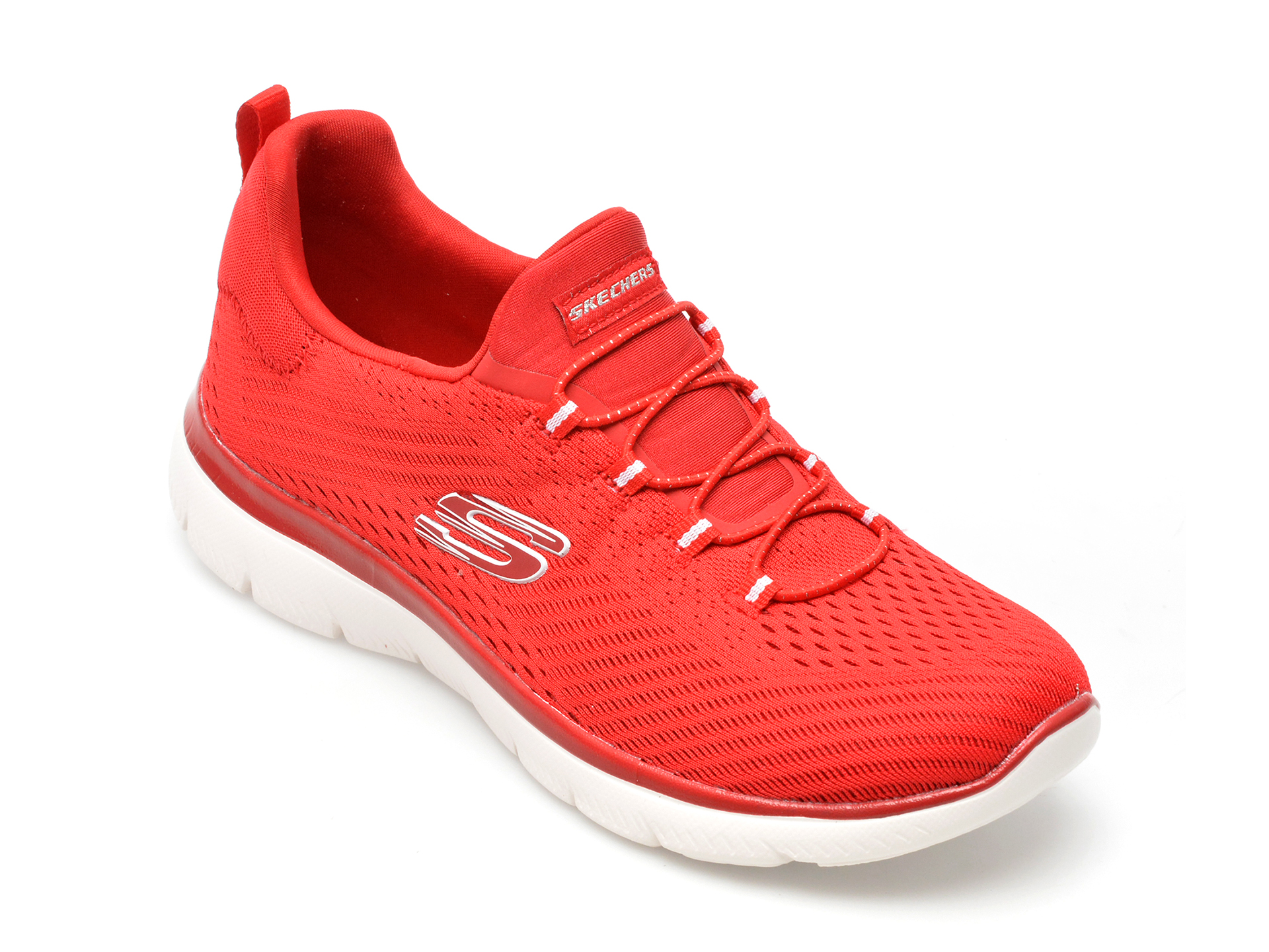 Pantofi SKECHERS rosii, SUMMITS, din material textil /femei/pantofi