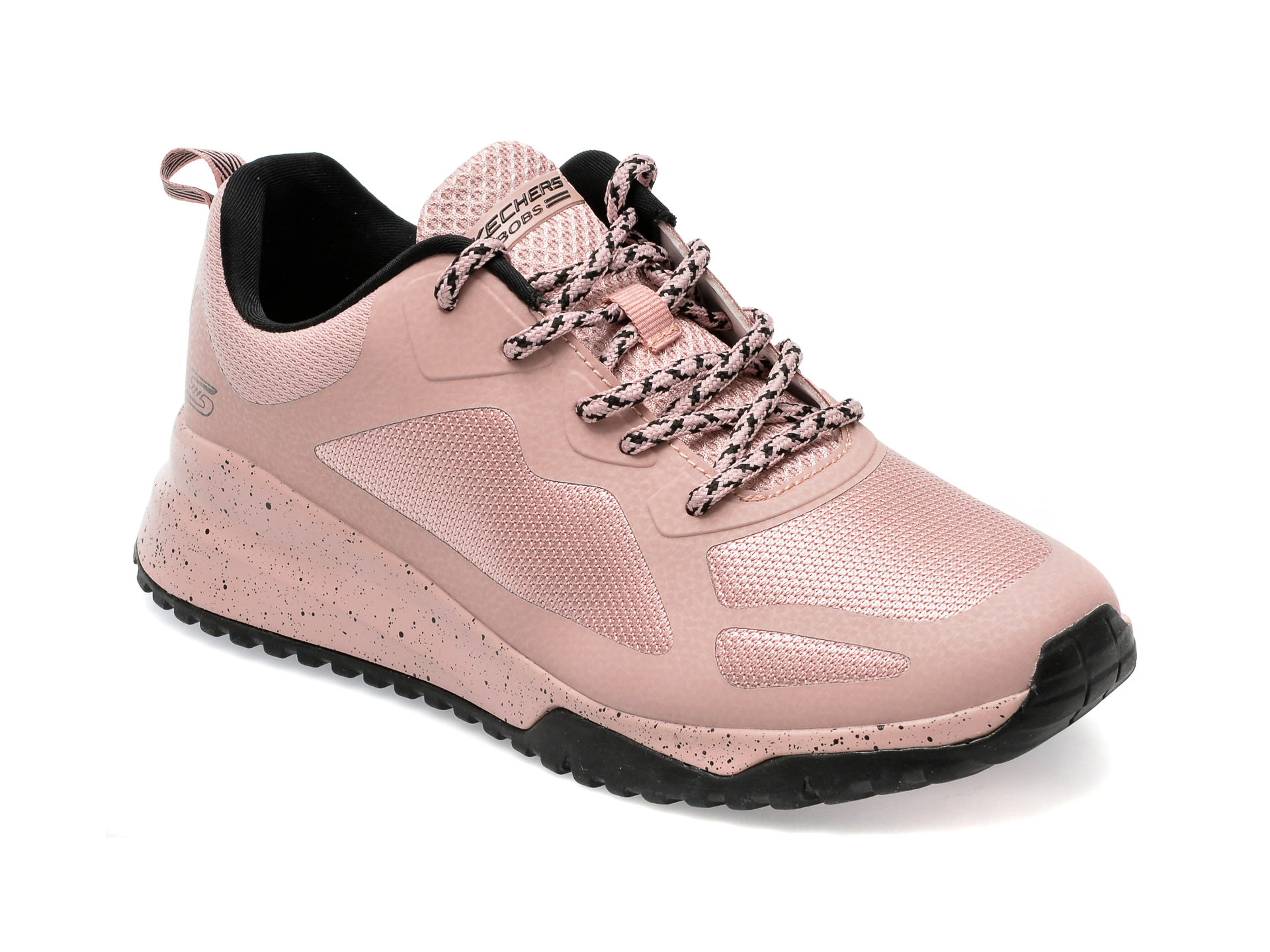 Pantofi SKECHERS roz, BOBS SQUAD 3, din material textil