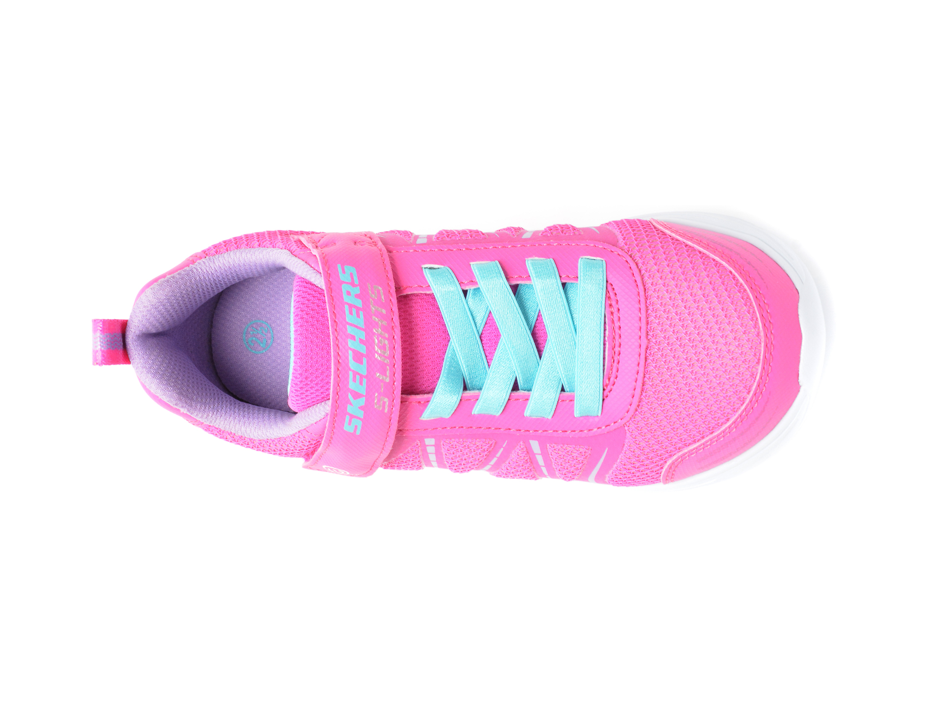 Pantofi SKECHERS roz, GLIMMER KICKS, din piele ecologica - 6