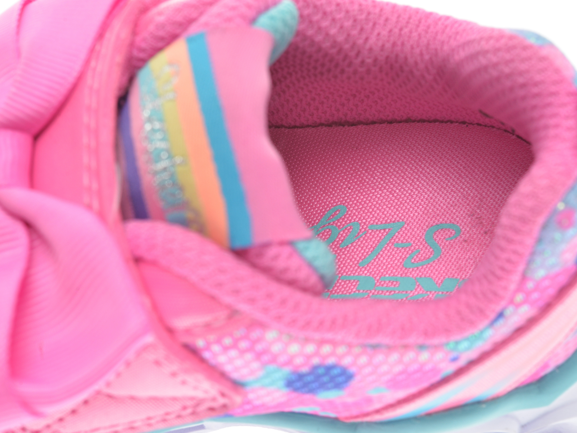 Pantofi SKECHERS roz, HEART LIGHTS SPARKLE, din material textil - 3