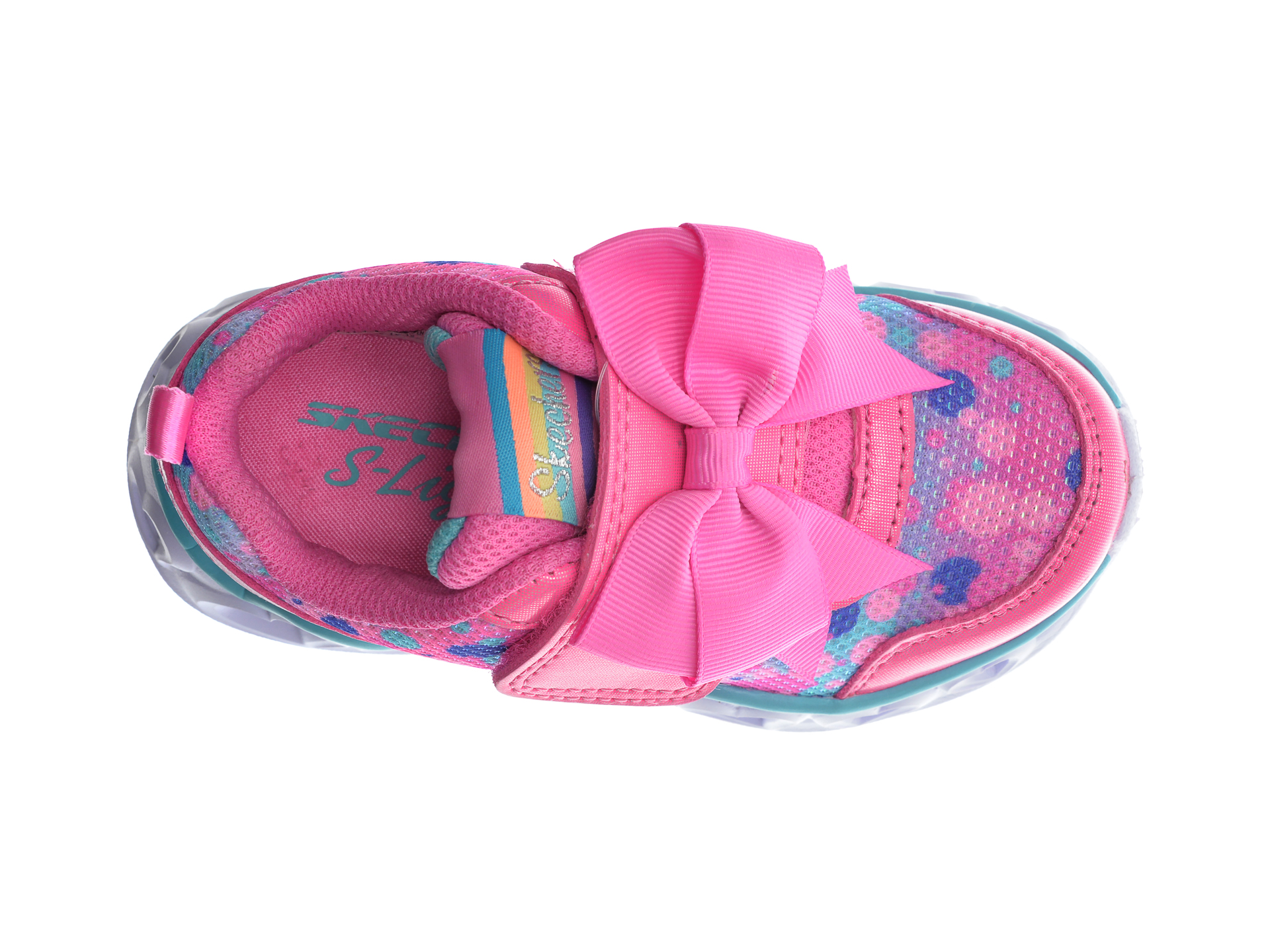 Pantofi SKECHERS roz, HEART LIGHTS SPARKLE, din material textil - 6