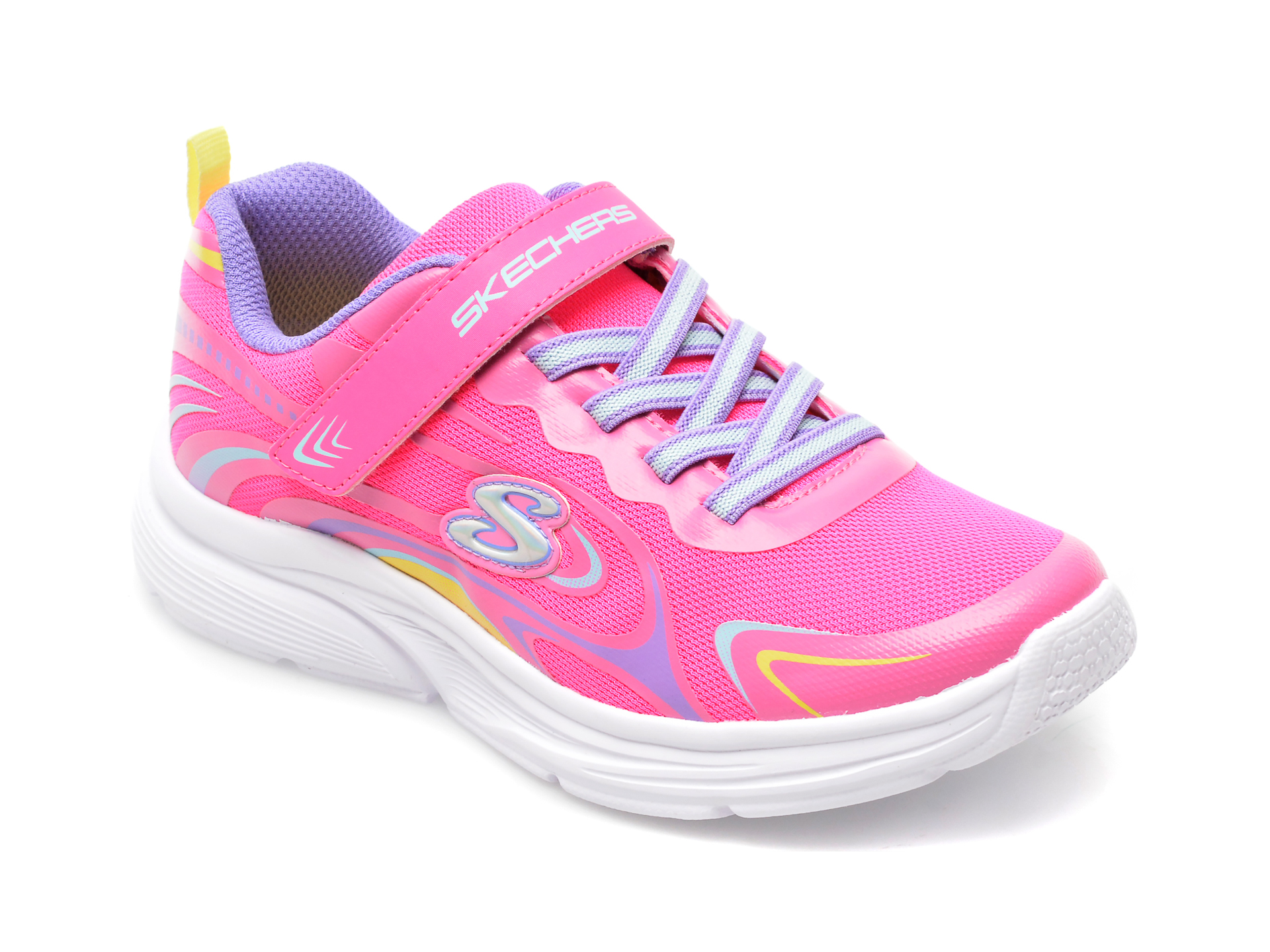 Pantofi SKECHERS roz, WAVY LITES, din material textil /copii/incaltaminte imagine super redus 2022
