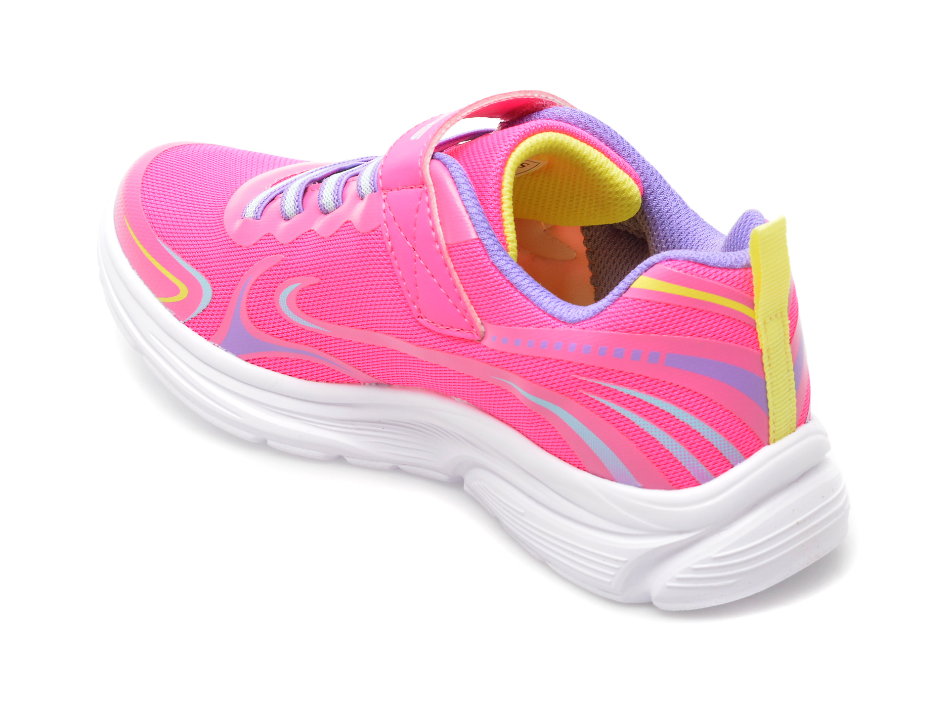 Pantofi SKECHERS roz, WAVY LITES, din material textil - 5