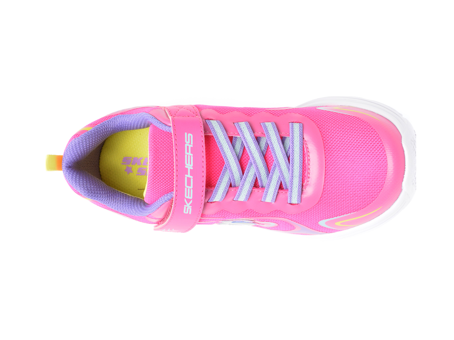 Pantofi SKECHERS roz, WAVY LITES, din material textil - 6