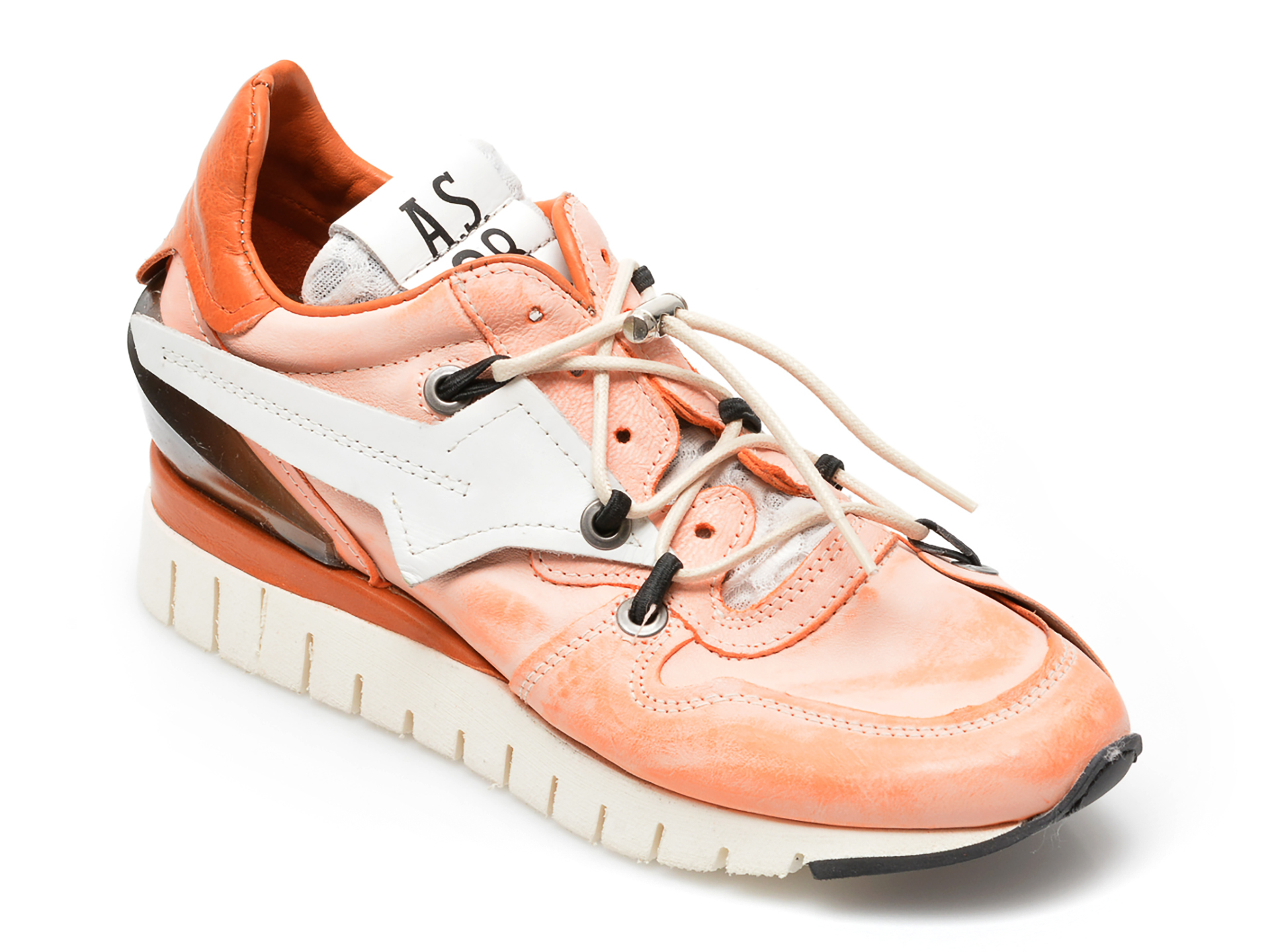 Pantofi sport A.S. 98 portocalii, A13101, din piele naturala /femei/pantofi