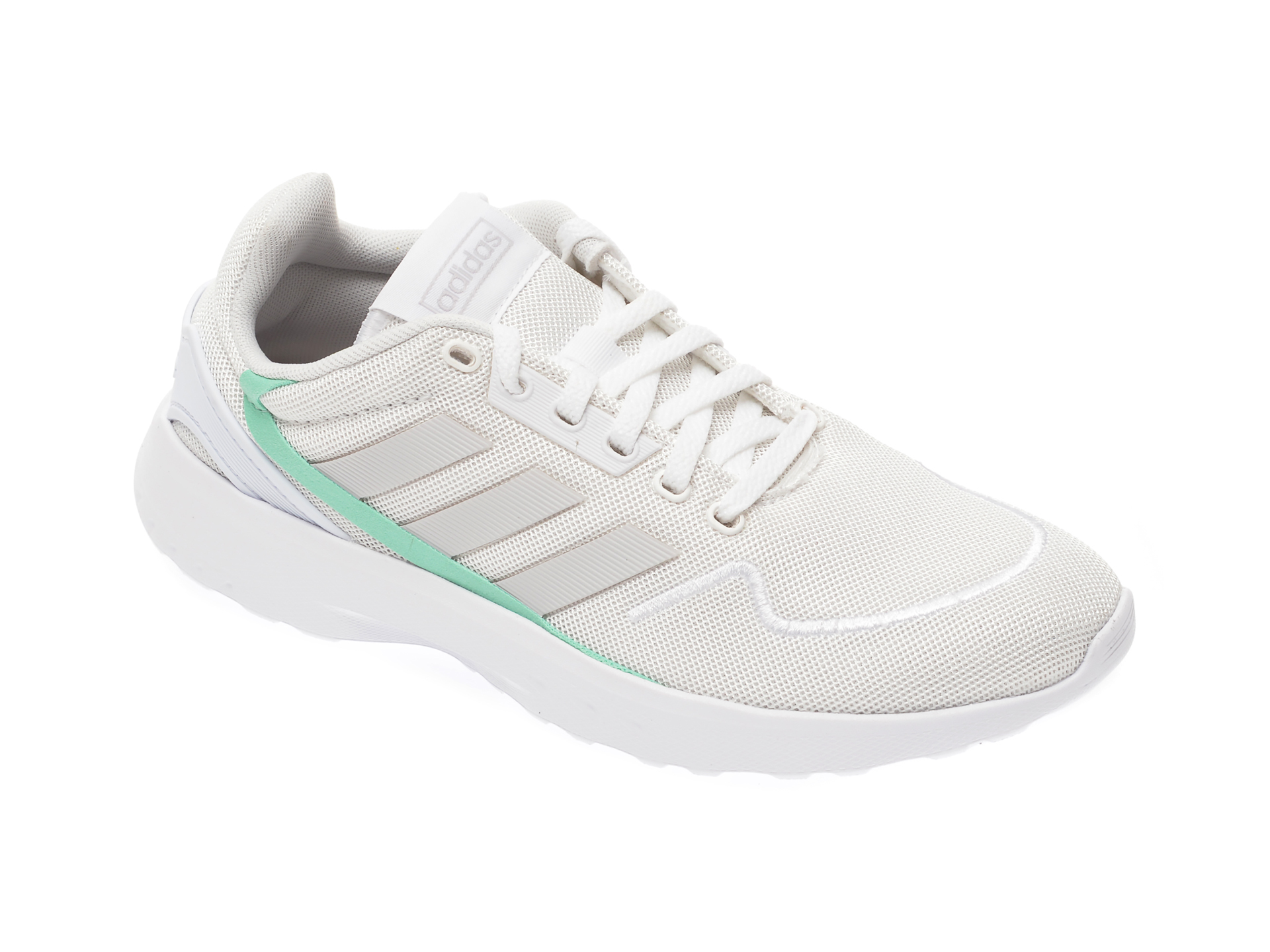 Pantofi sport ADIDAS albi, Nebzed, din material textil
