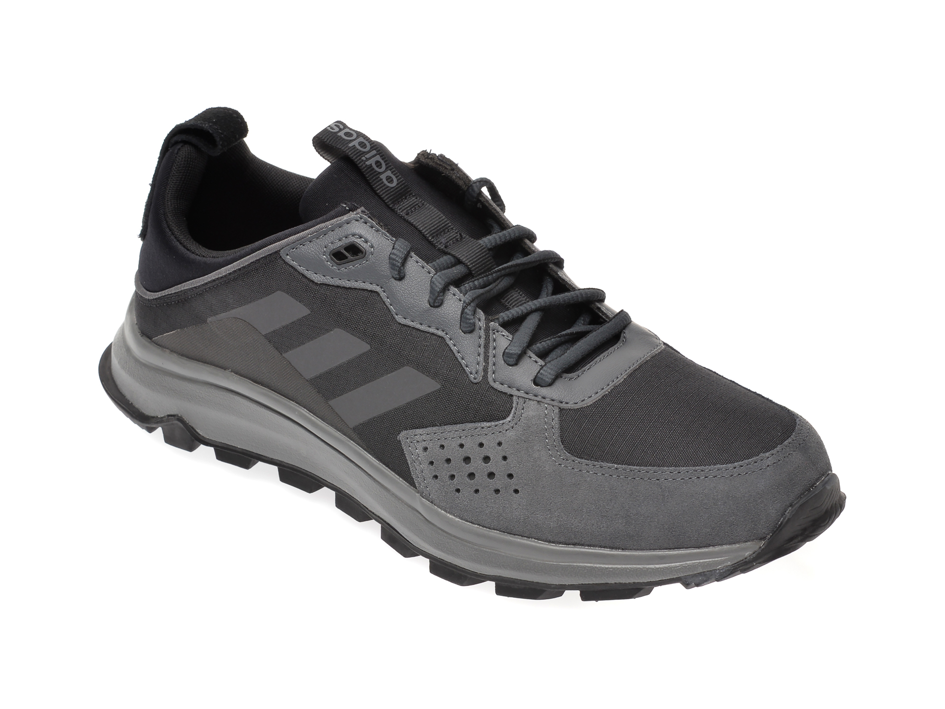 Pantofi sport ADIDAS negri, Response Trail, din material textil si piele naturala