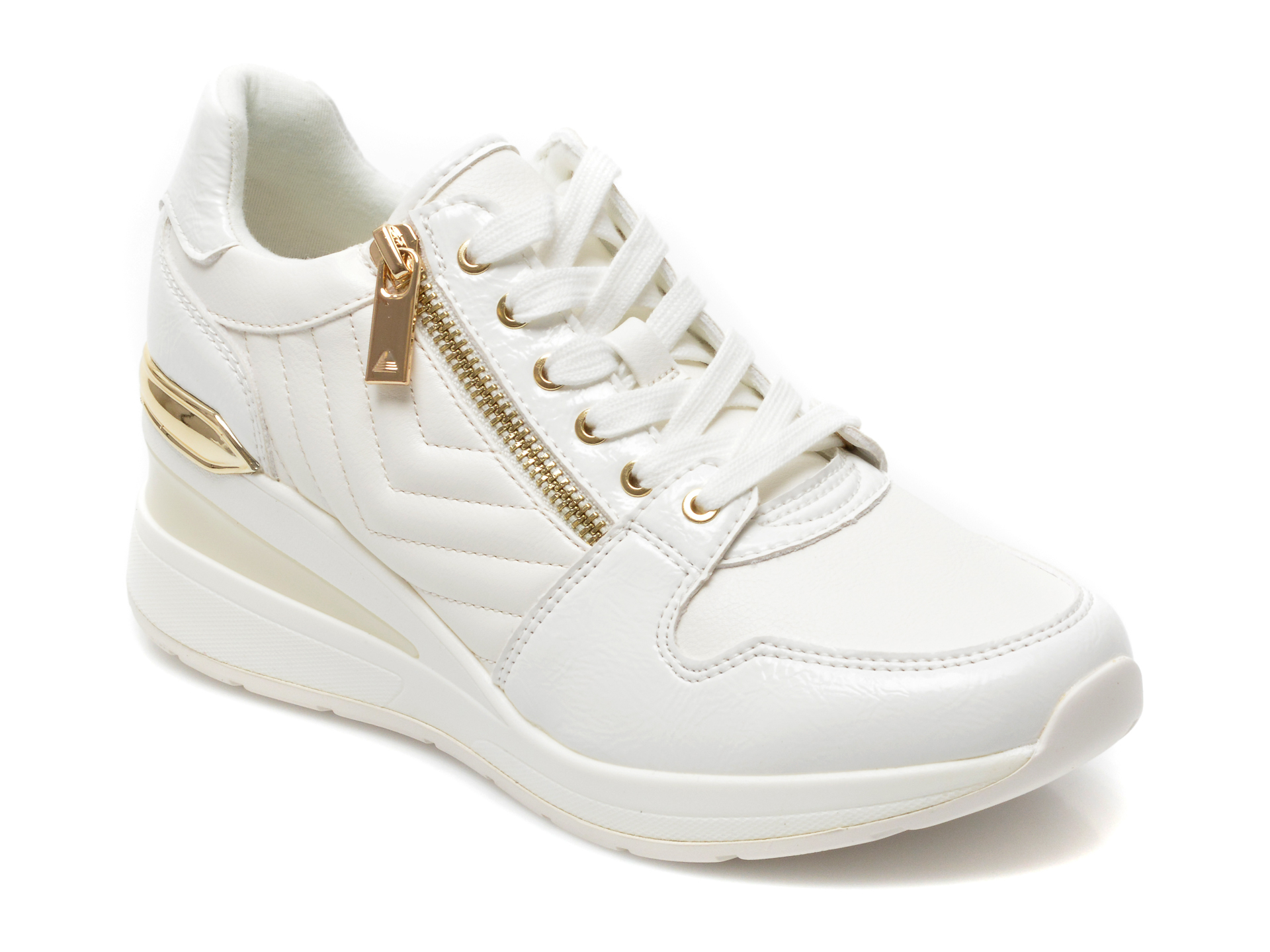 Pantofi sport ALDO albi, ADWIWIA100, din piele ecologica Aldo imagine super redus 2022