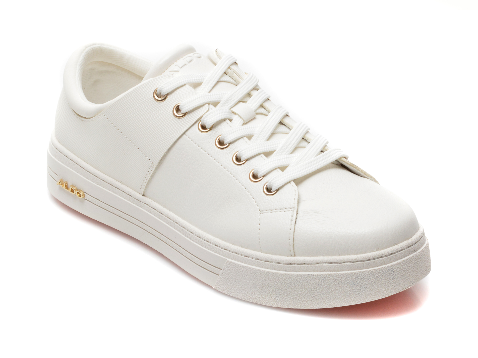 Pantofi sport ALDO albi, AGASSI100, din piele ecologica otter.ro imagine noua 2022