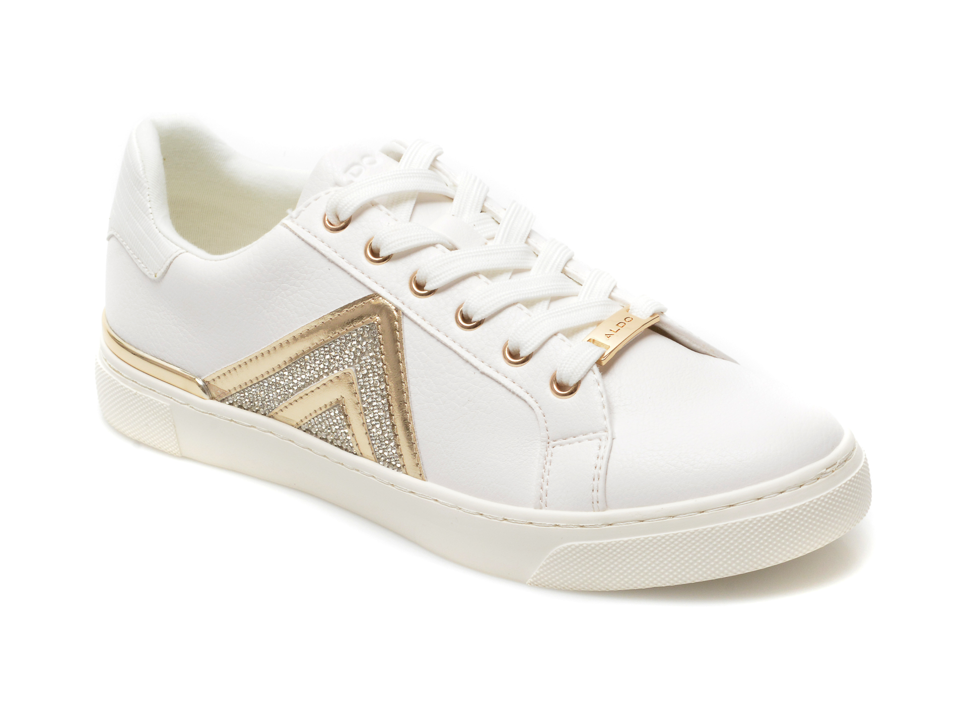 Pantofi sport ALDO albi, FRAN100, din piele ecologica Aldo imagine super redus 2022