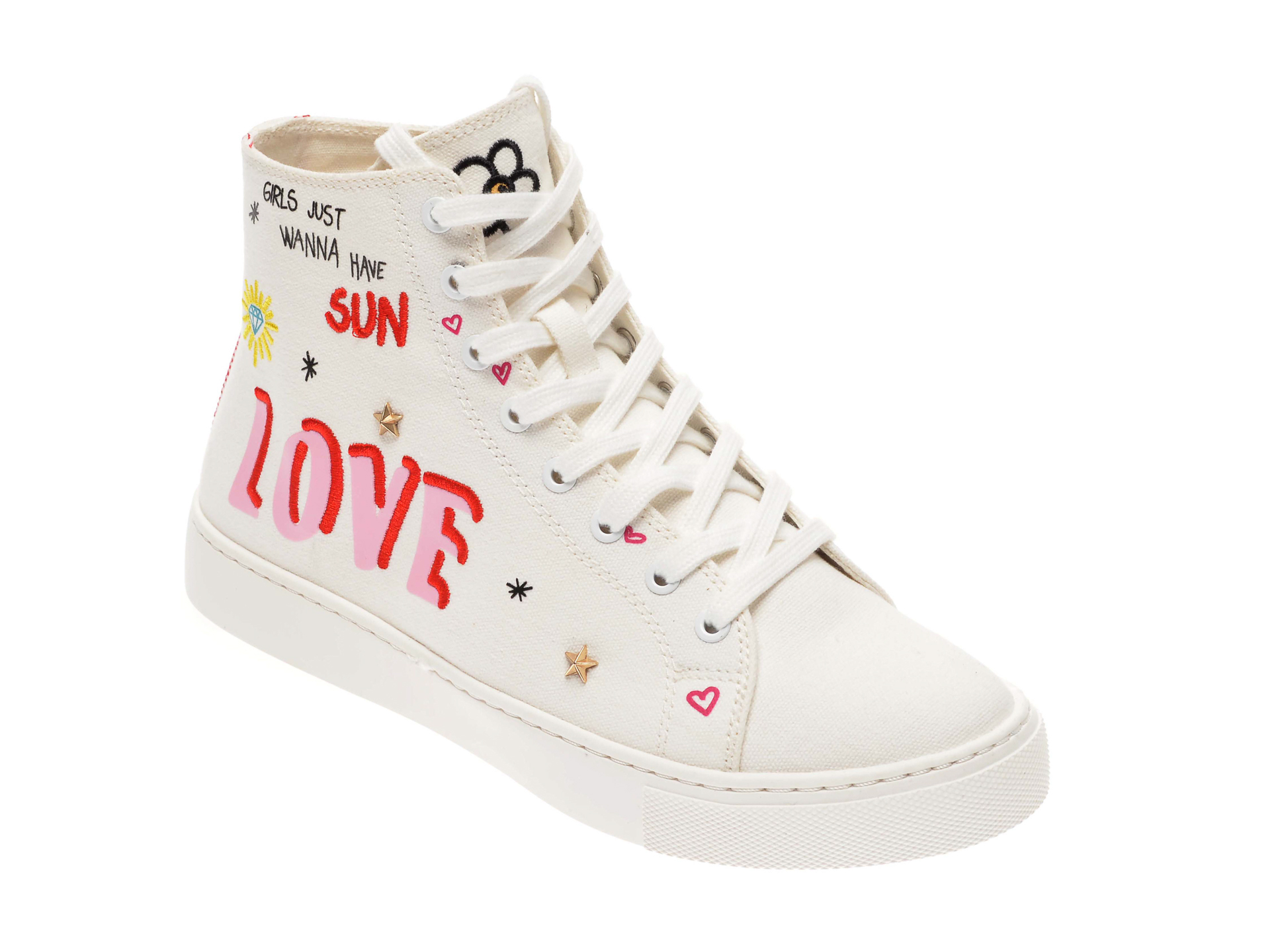Pantofi sport ALDO albi, Love1972100, din material textil New