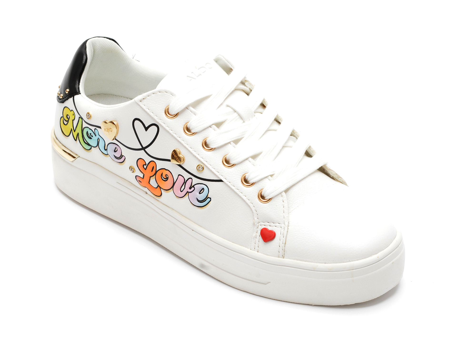 Pantofi sport ALDO albi, LOVEMORE965, din piele ecologica