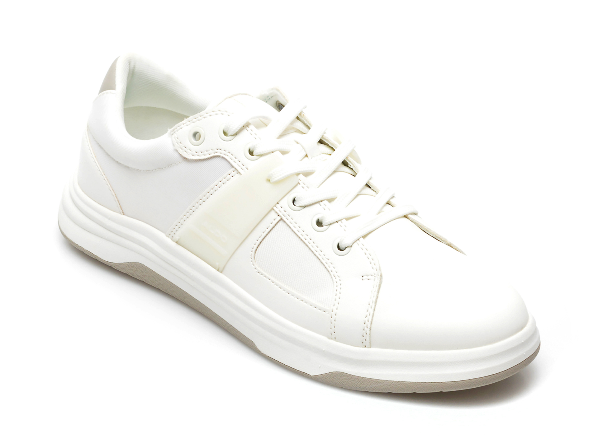 Pantofi sport ALDO albi, MAKAU100, din piele ecologica otter.ro imagine noua 2022