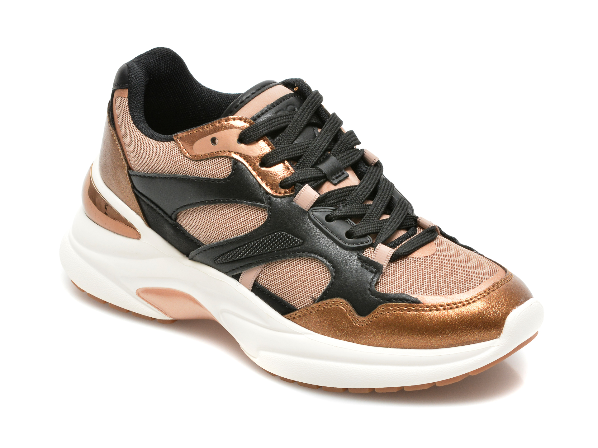 Pantofi sport ALDO aurii, CREATEV2222, din material textil si piele ecologica Aldo imagine super redus 2022