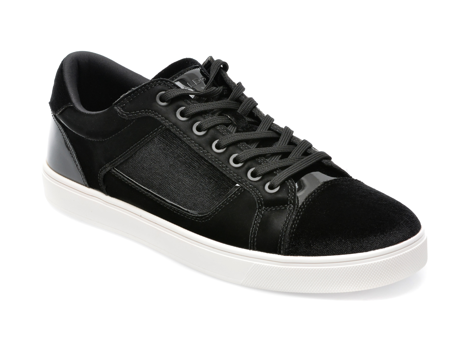 Pantofi sport ALDO negri, POPSTEP001, din material textil si piele ecologica