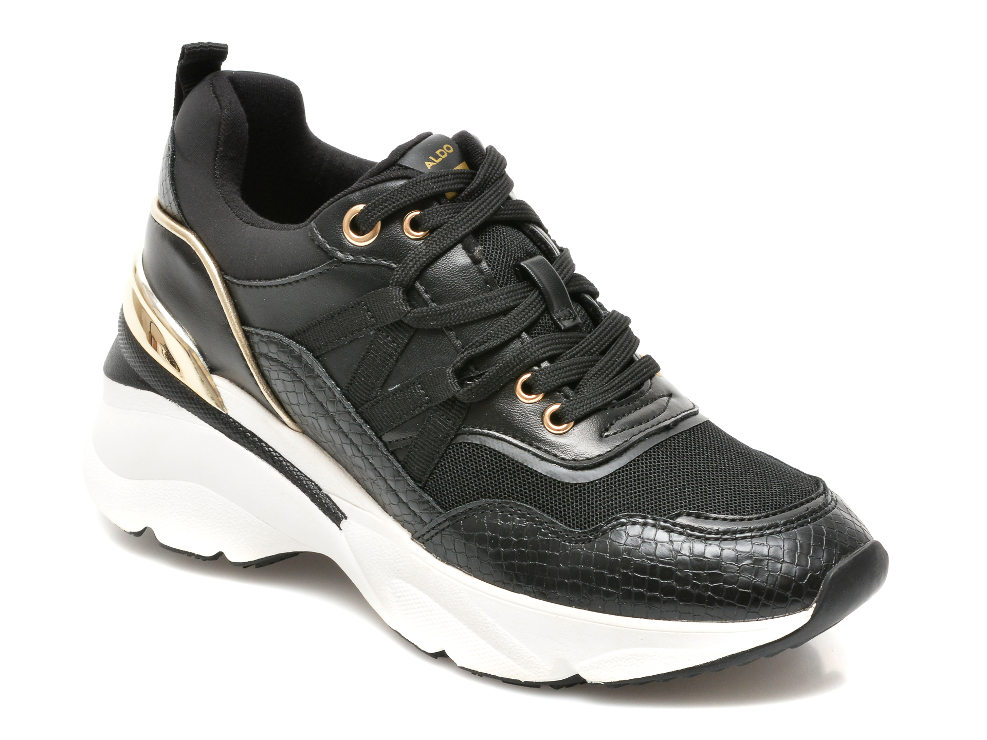 Pantofi sport ALDO negri, THALIRI001, din material textil si piele ecologica Aldo