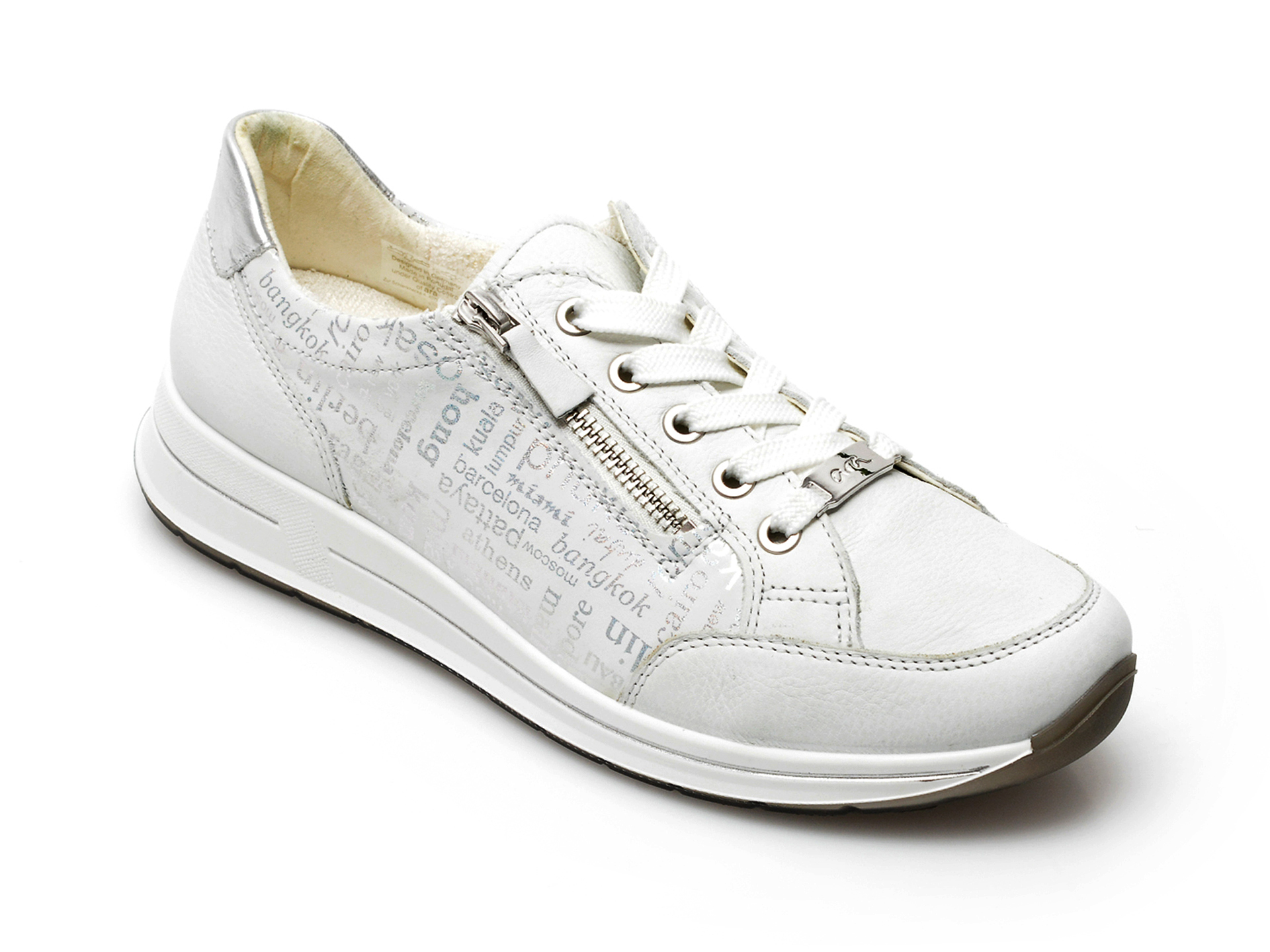 Pantofi sport ARA albi, 24801, din piele naturala 2023 ❤️ Pret Super Black Friday otter.ro imagine noua 2022