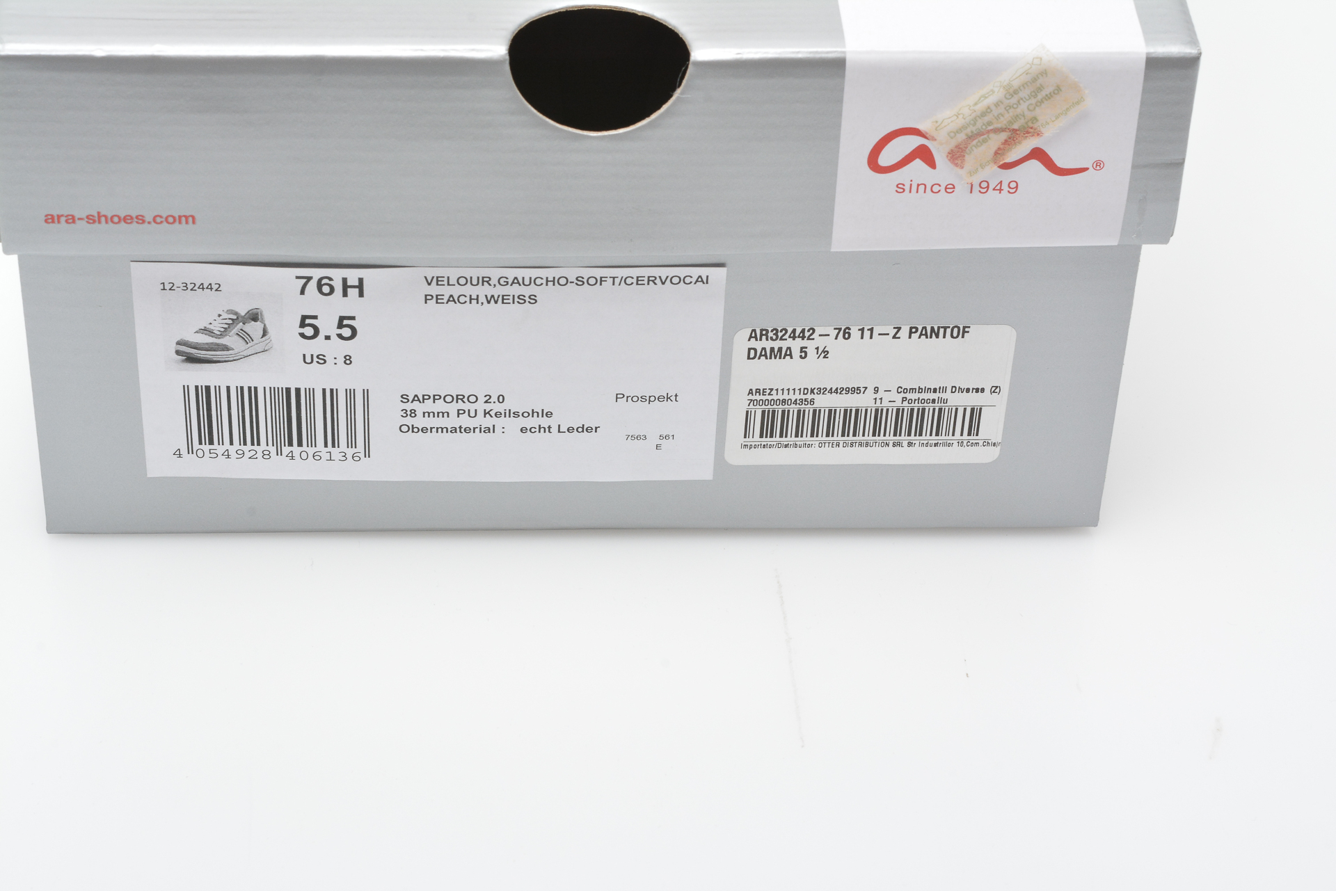Pantofi sport ARA portocalii, 32442, din piele naturala Ara