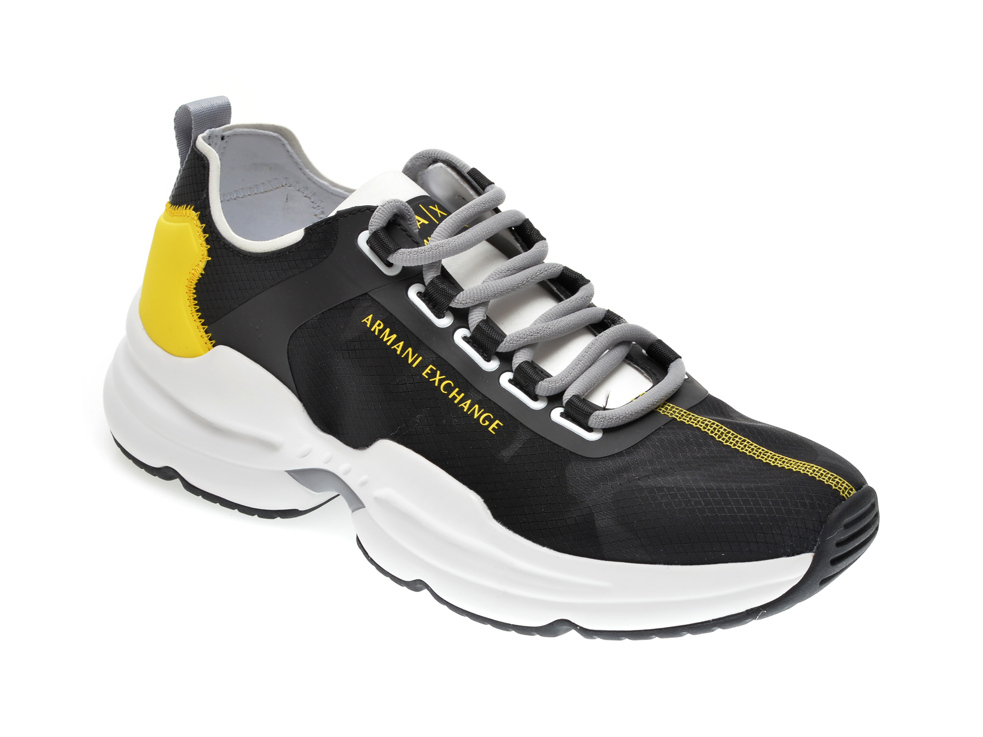 Pantofi sport ARMANI EXCHANGE negri, XUX055, din material textil imagine