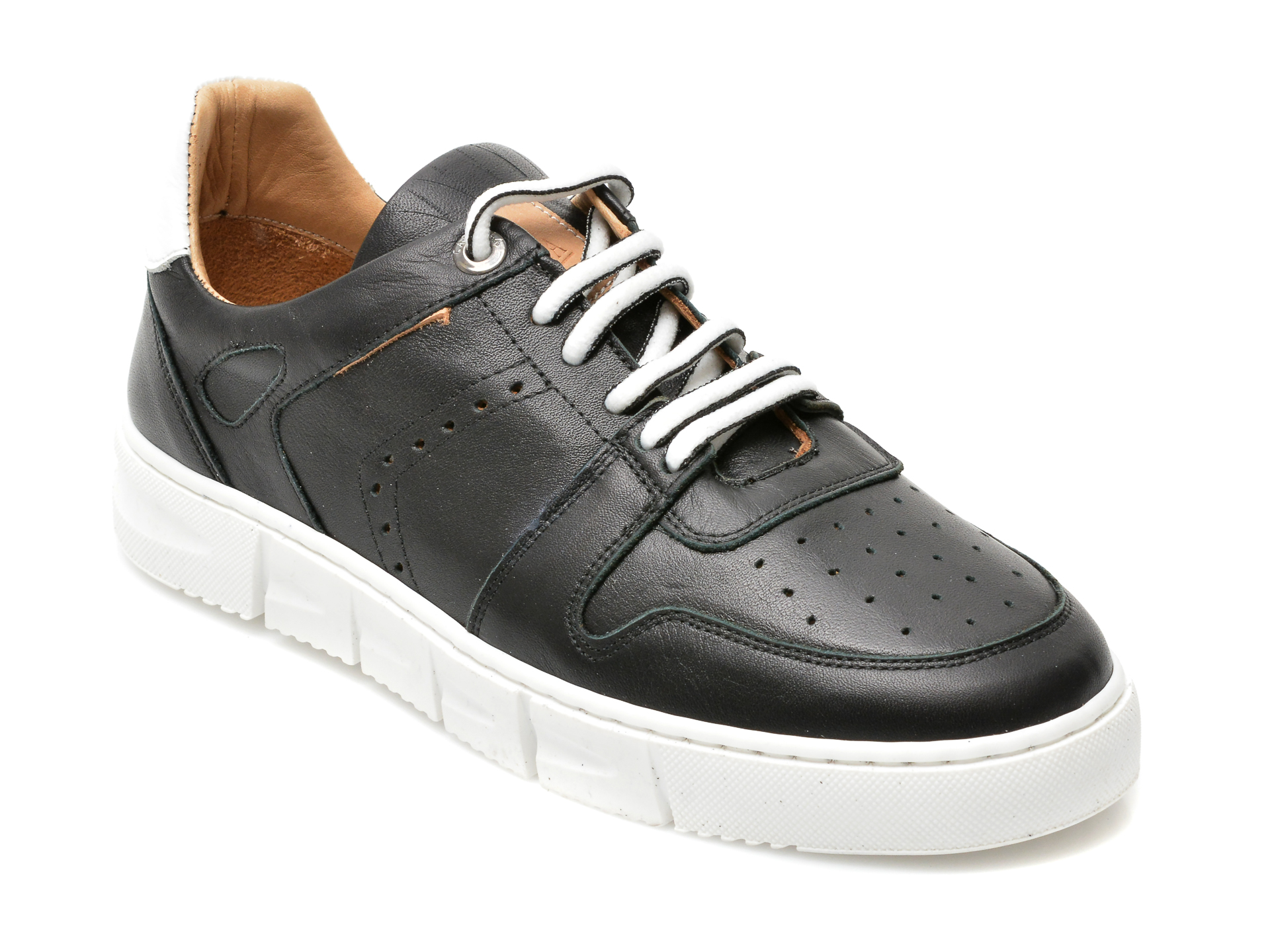 Pantofi sport BESTELLO negri, 150, din piele naturala /femei/pantofi imagine noua