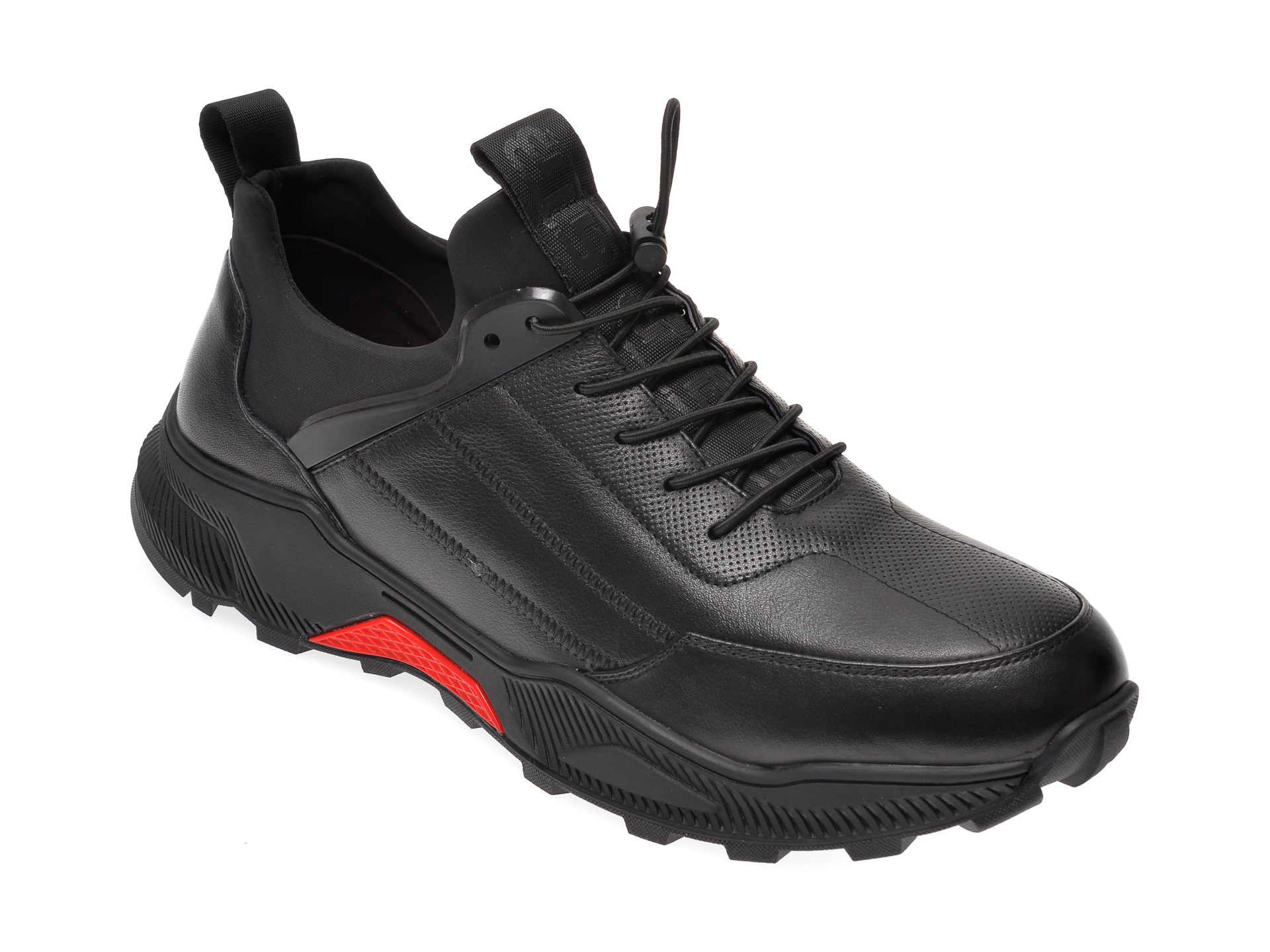 Pantofi sport BITE THE BULLET negri, G9612, din piele naturala