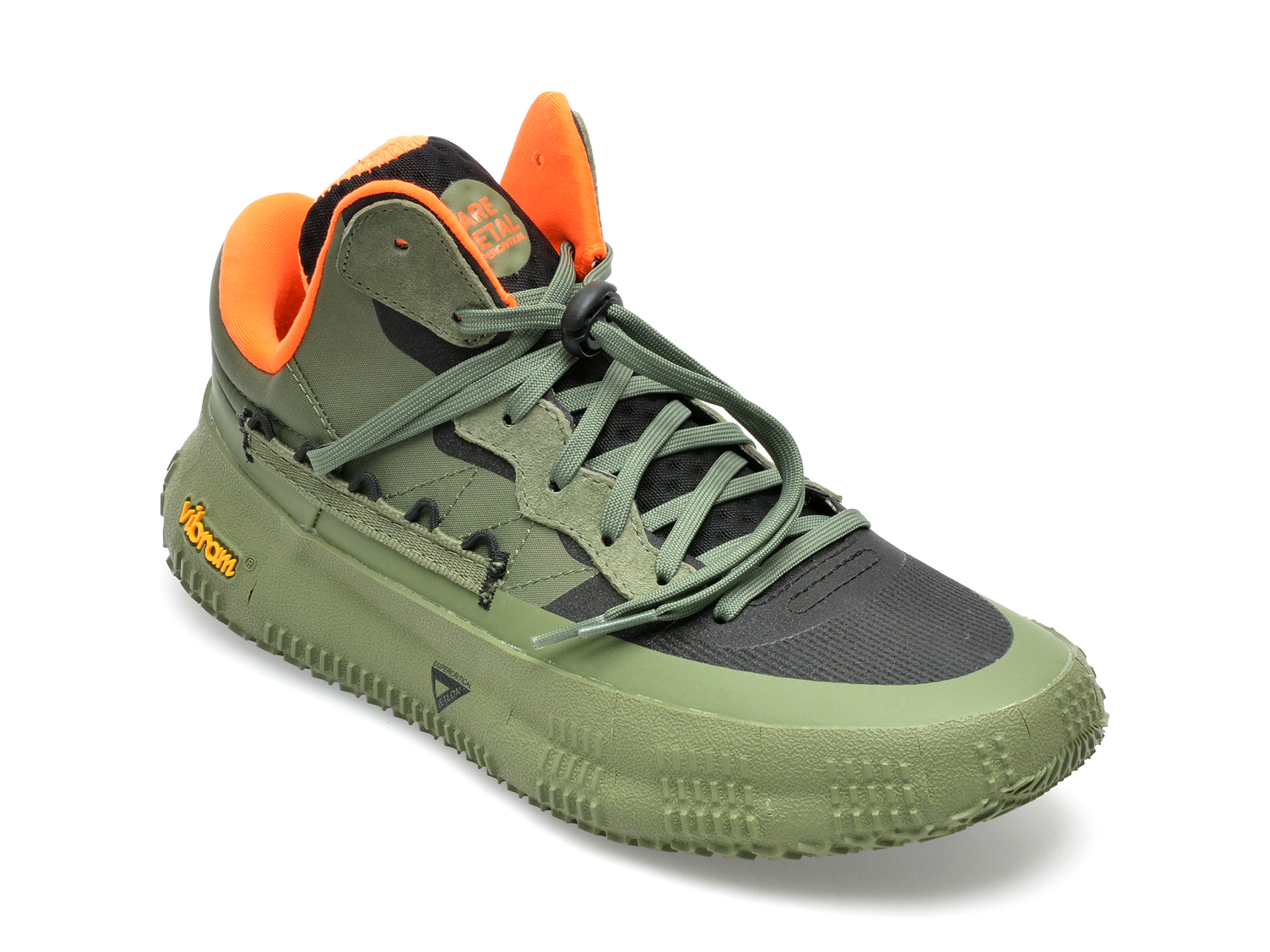 Pantofi sport BLACK BRAND kaki, M550BB, din material textil si pvc /barbati/pantofi imagine noua