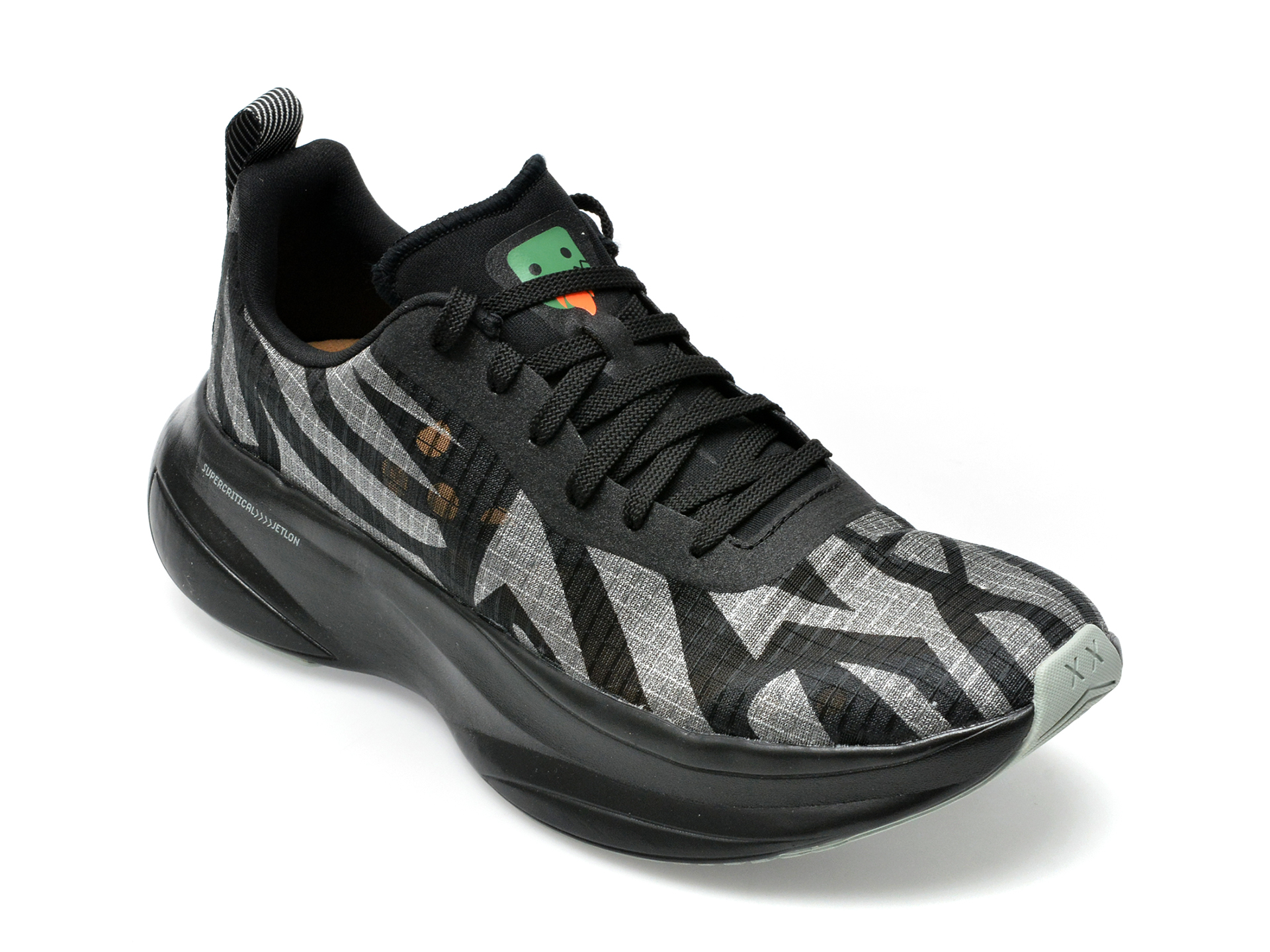 Pantofi sport BLACK BRAND negri, M609BB, din material textil /barbati/pantofi
