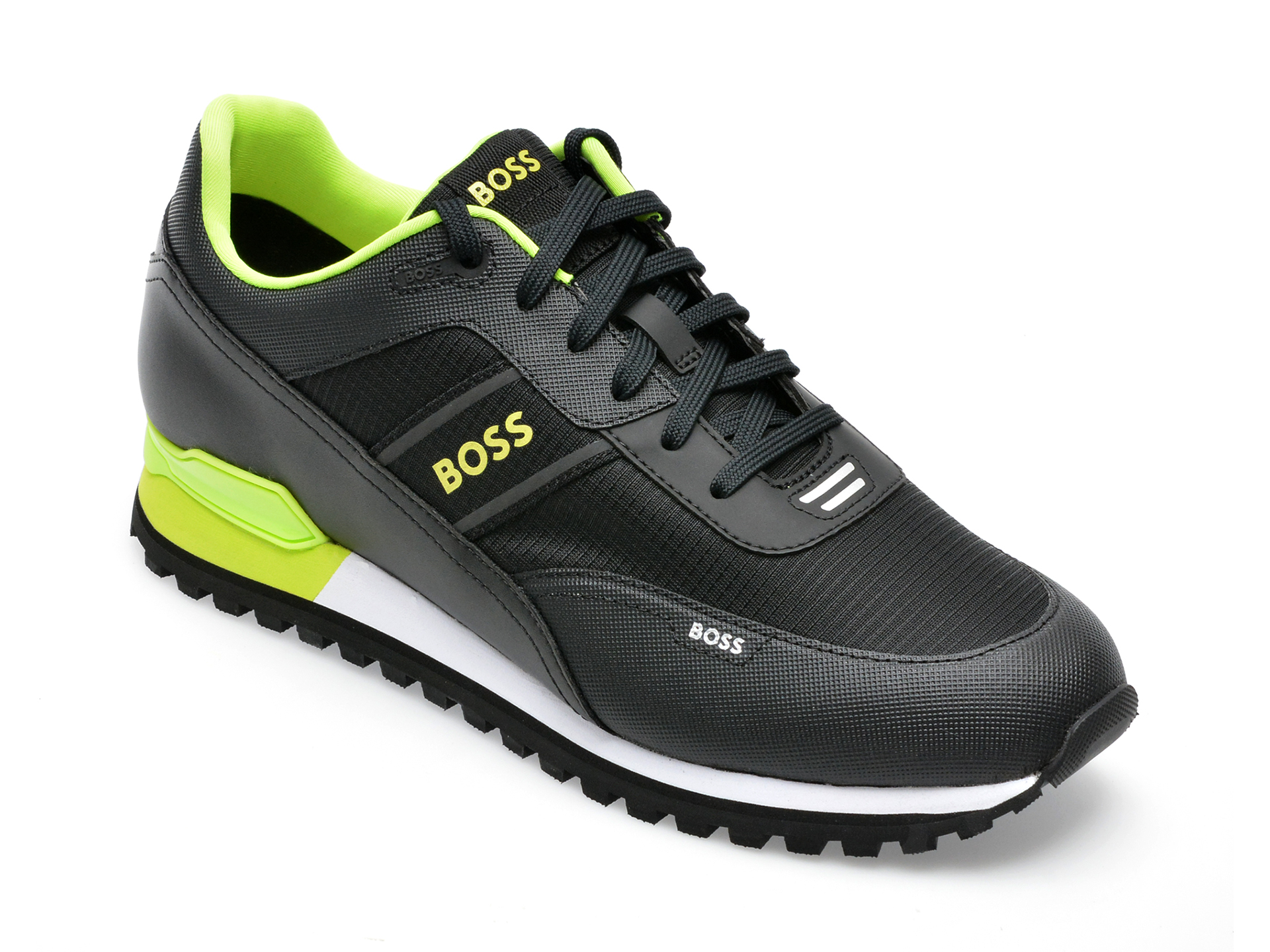 Pantofi sport BOSS negri, 3222, din material textil /barbati/pantofi