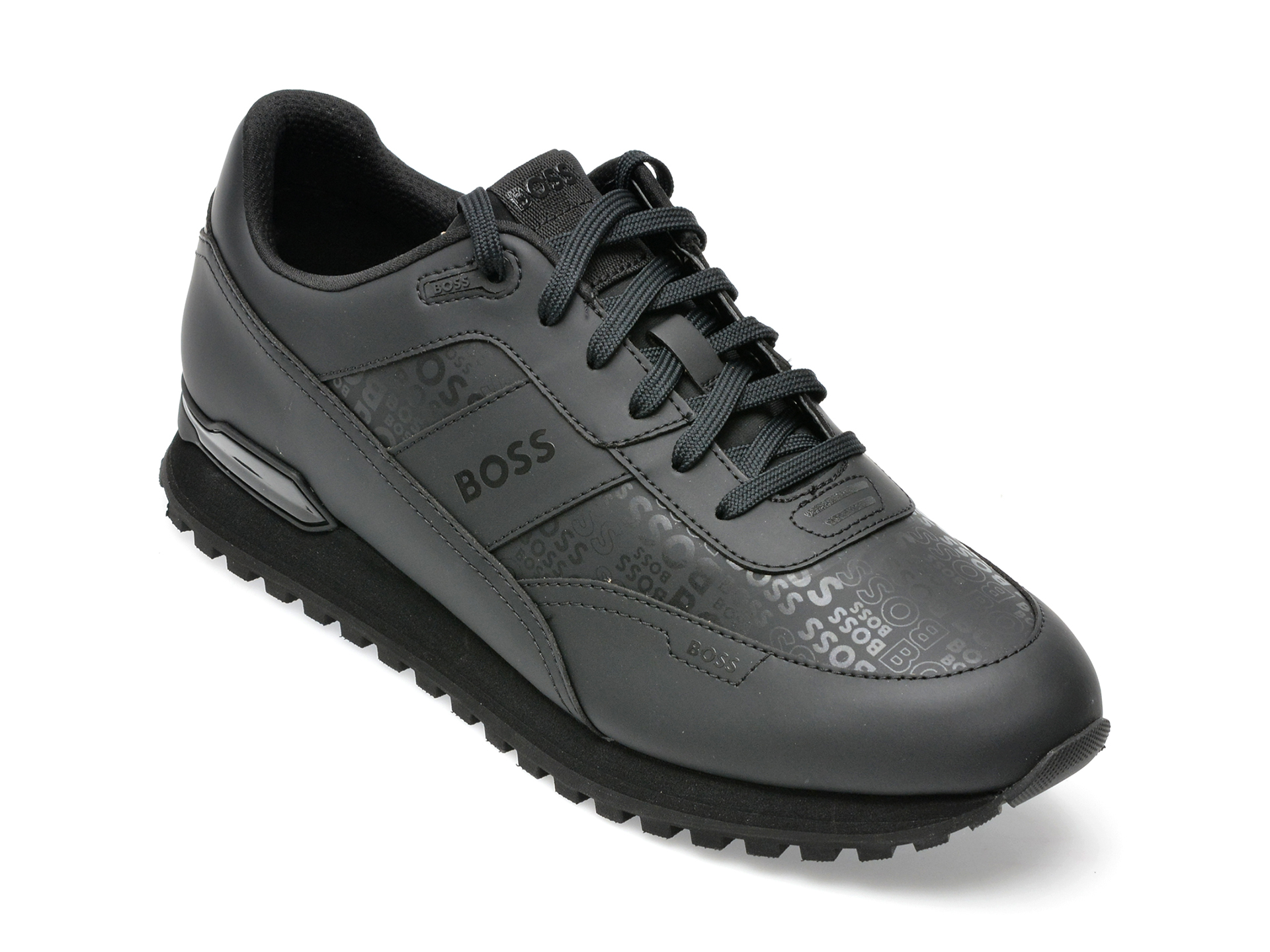 Pantofi sport BOSS negri, 3223, din piele ecologica /barbati/pantofi imagine noua