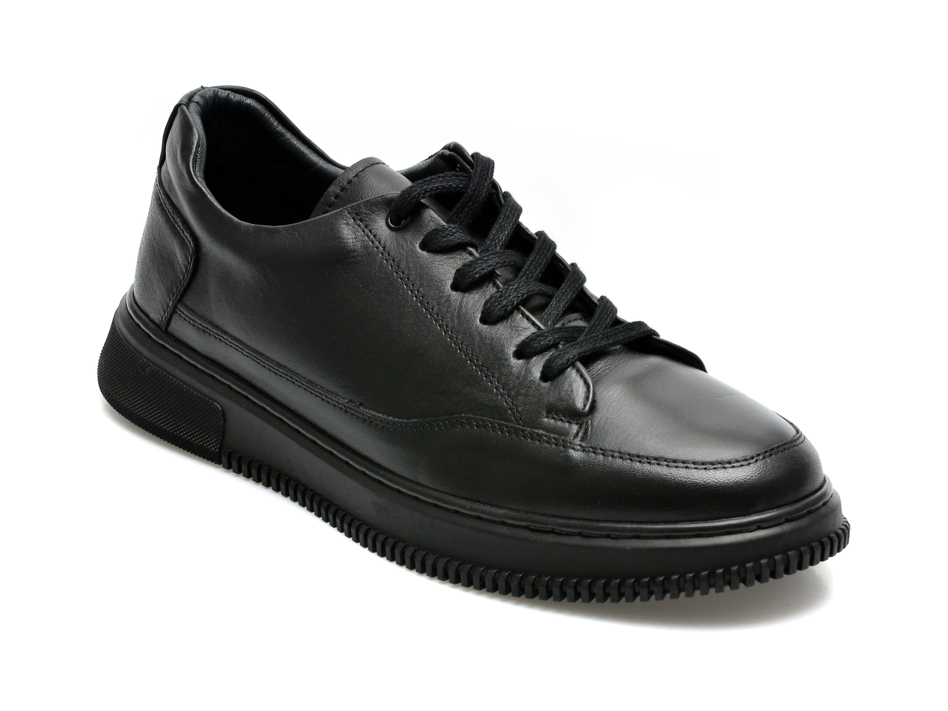 Pantofi sport BRAVELLI negri, 13322, din piele naturala /barbati/pantofi imagine noua