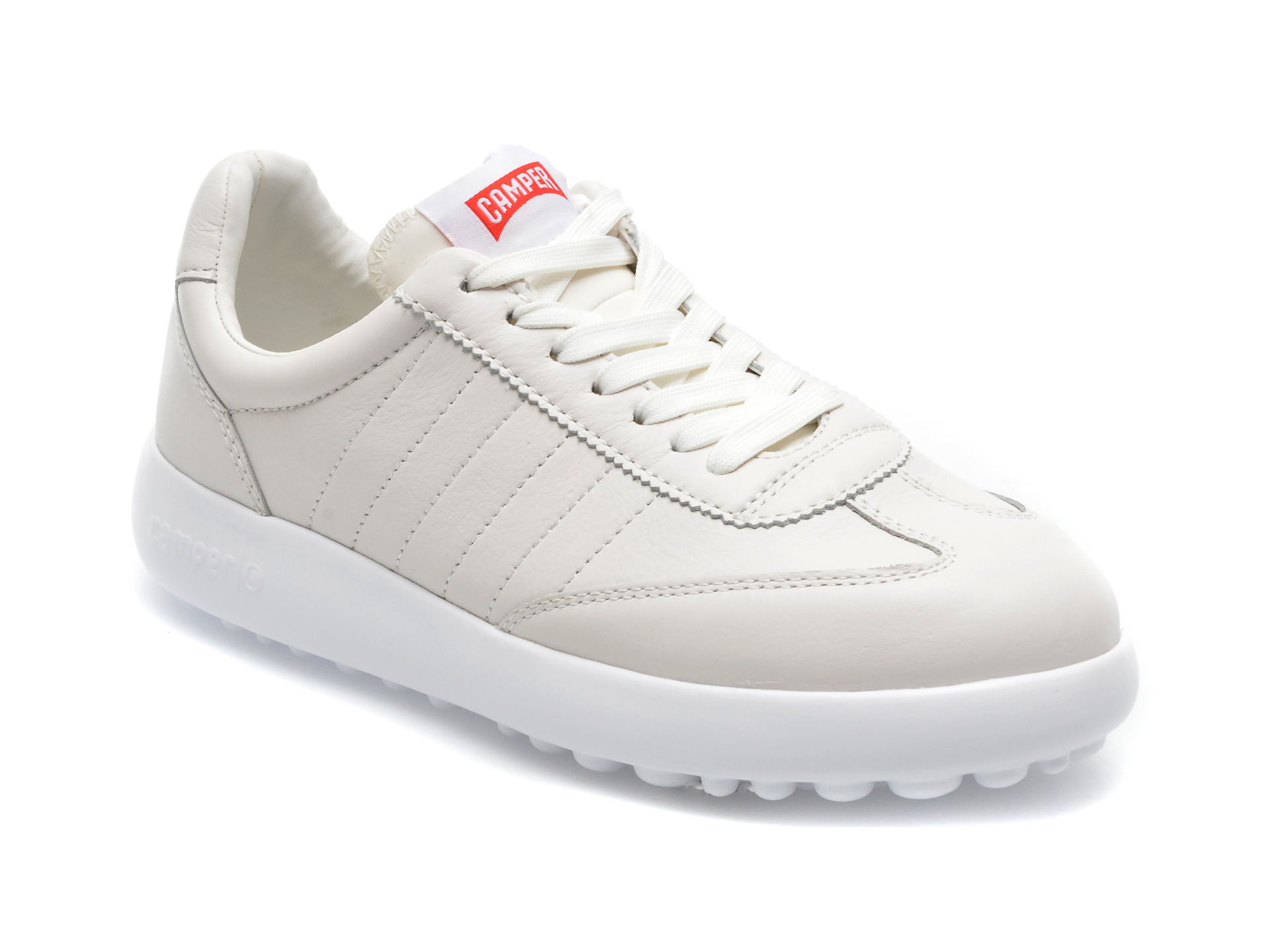 Pantofi sport CAMPER albi, K201060, din piele naturala
