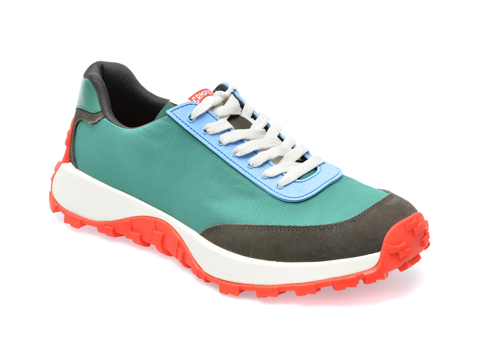 Pantofi sport CAMPER verzi, K100864, din material textil si piele naturala
