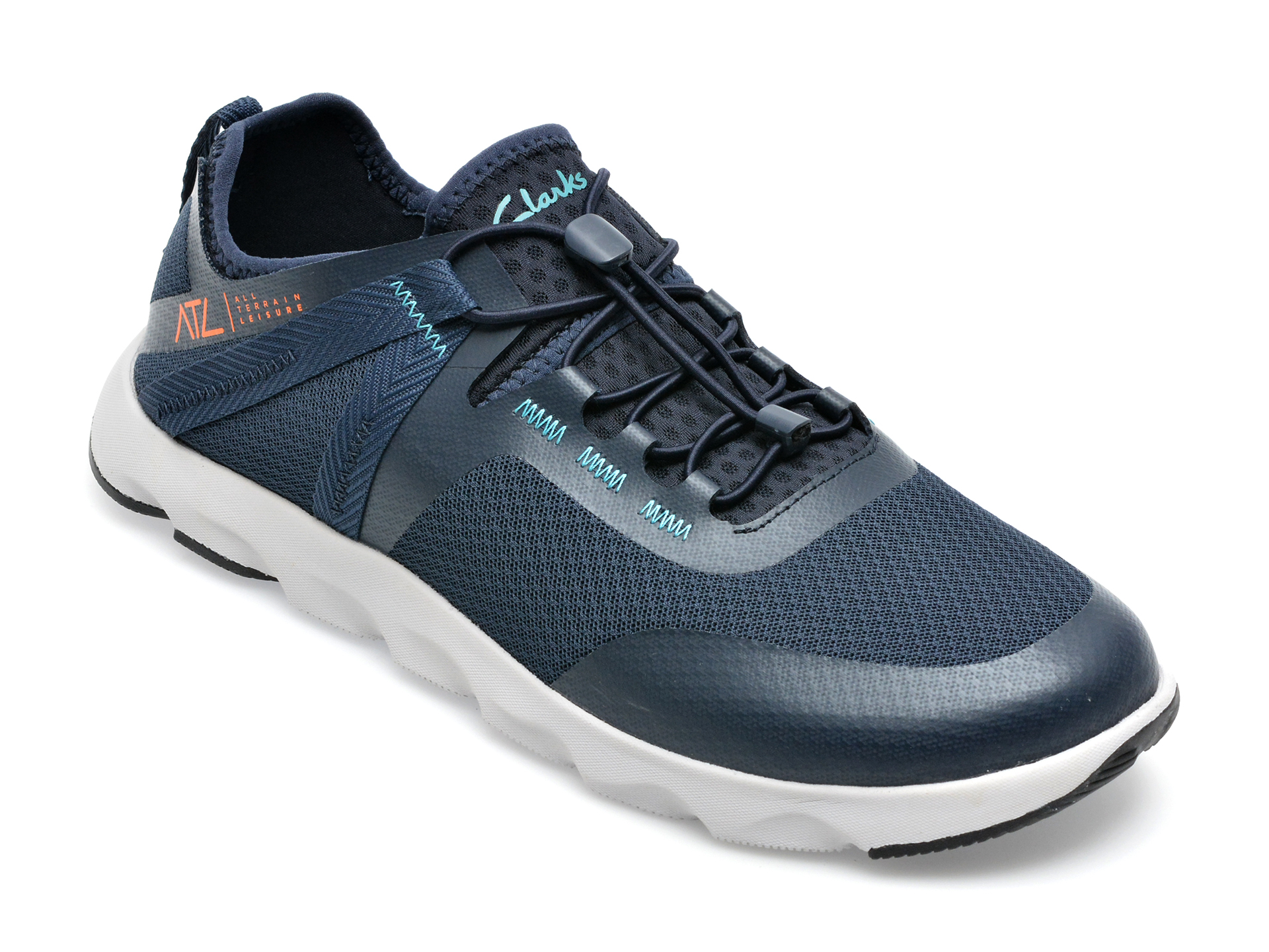 Pantofi sport CLARKS bleumarin, ATL COAST ROCK 0912, din material textil /barbati/pantofi imagine noua