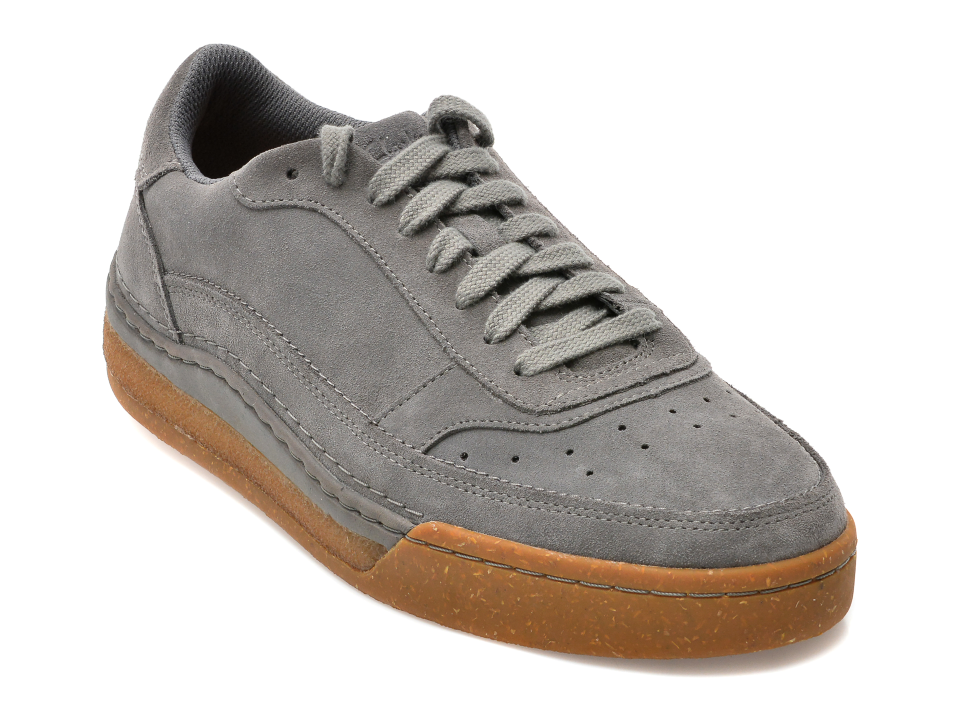 Pantofi sport CLARKS gri, CRACOLA, din piele intoarsa /barbati/pantofi imagine noua