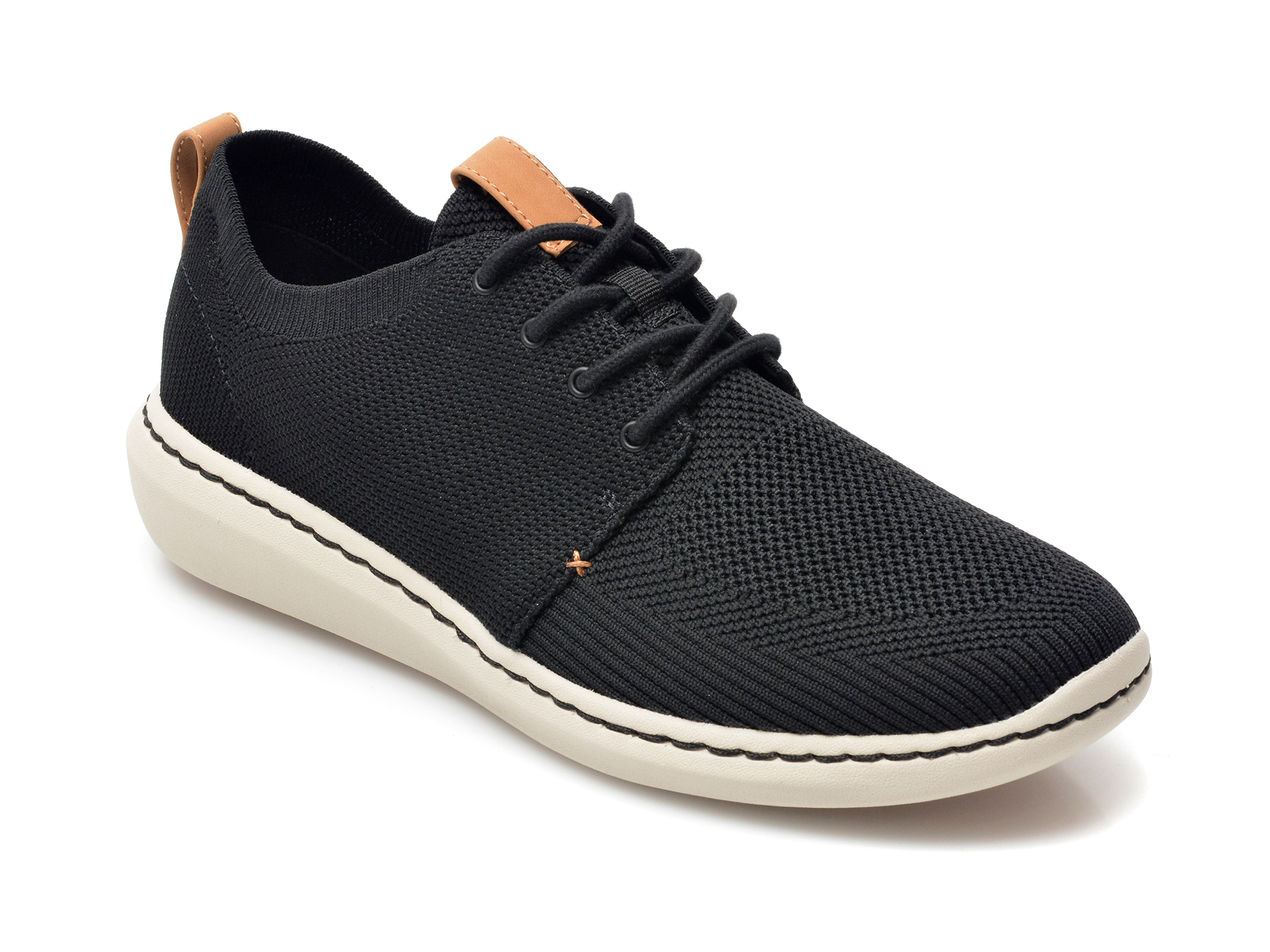 Pantofi sport CLARKS negri, STEP URBAN MIX, din material textil
